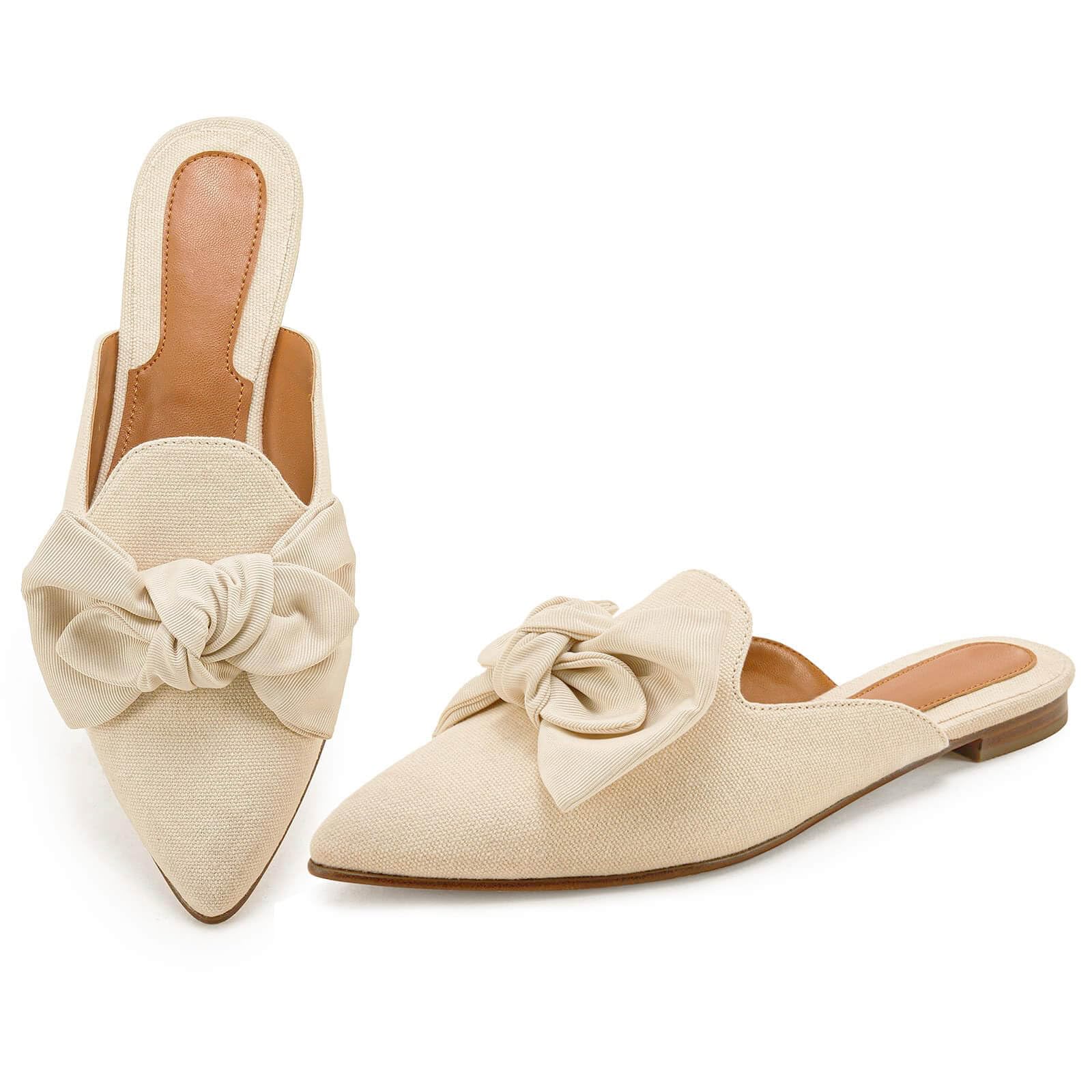 Mules for Women Slip On Comfortable Pointed Toe Womens Loafers Women's Flats for Women's Mules & Clogs