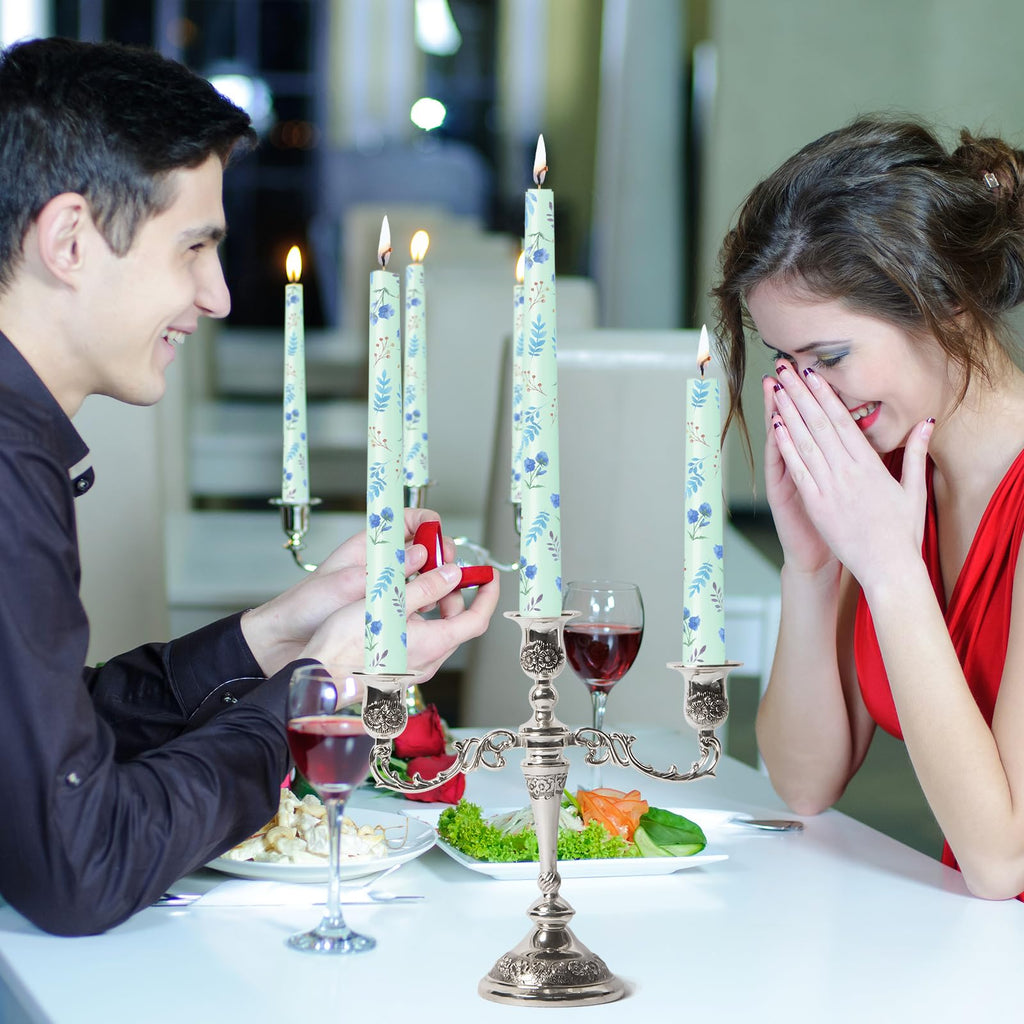 Smokeless Dripless Long Candlesticks, Unscented Tapered 10-Inch