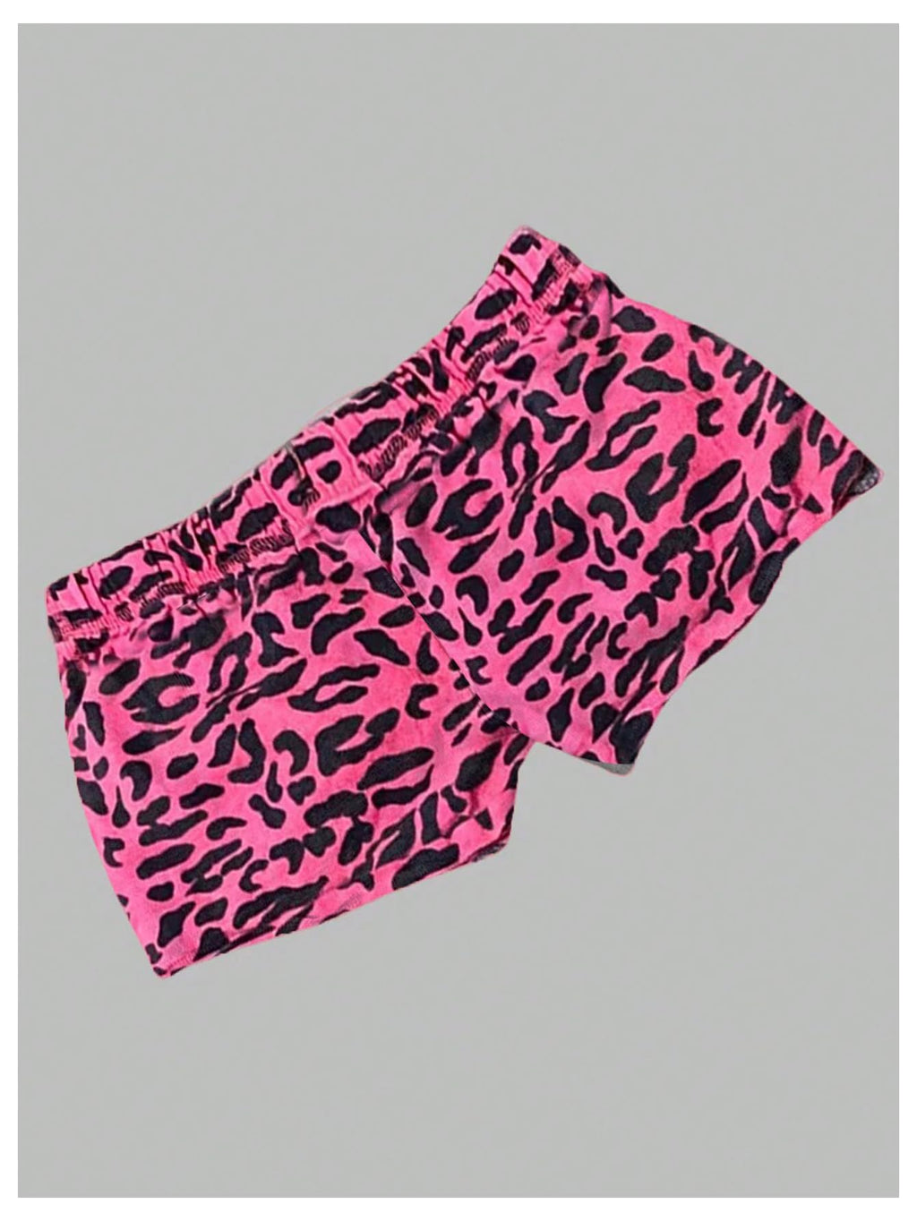 Women's Plus Size Leopard Print Micro Shorts Drawstring Sexy Lounge Booty Shorts