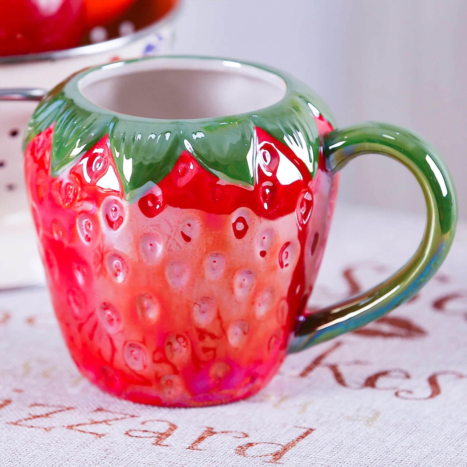 Ceramic Creative Porcelain Fruit Cup with Handle