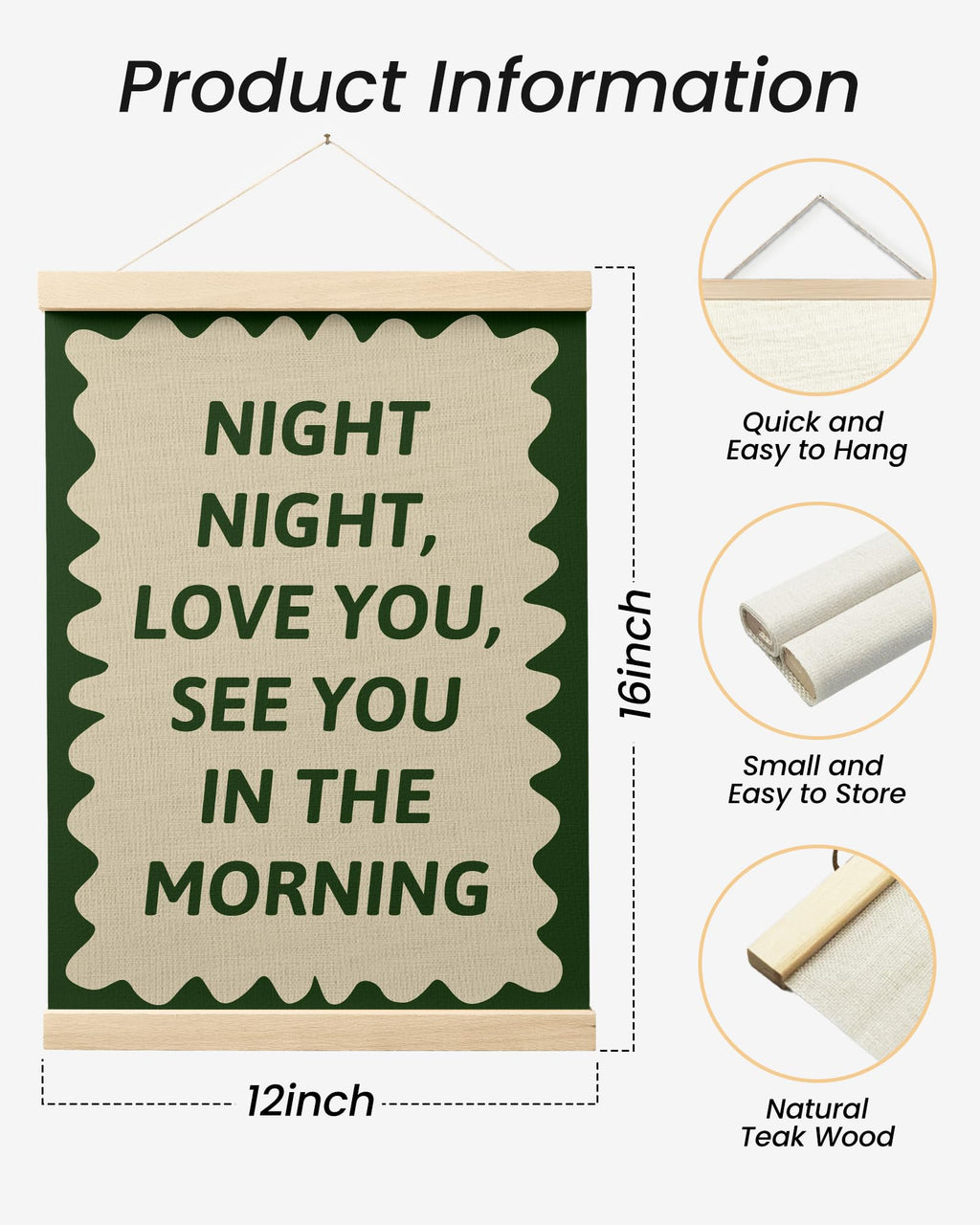 Trendy Preppy Poster Hanger Frame, Aesthetic Wall Art Decor