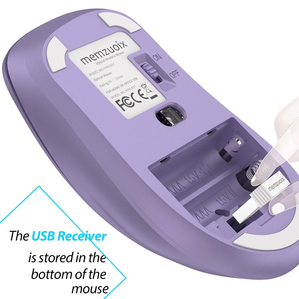 Portable Computer Wireless Mouse for Laptop, PC, Desktop, MacBook, 5 Buttons