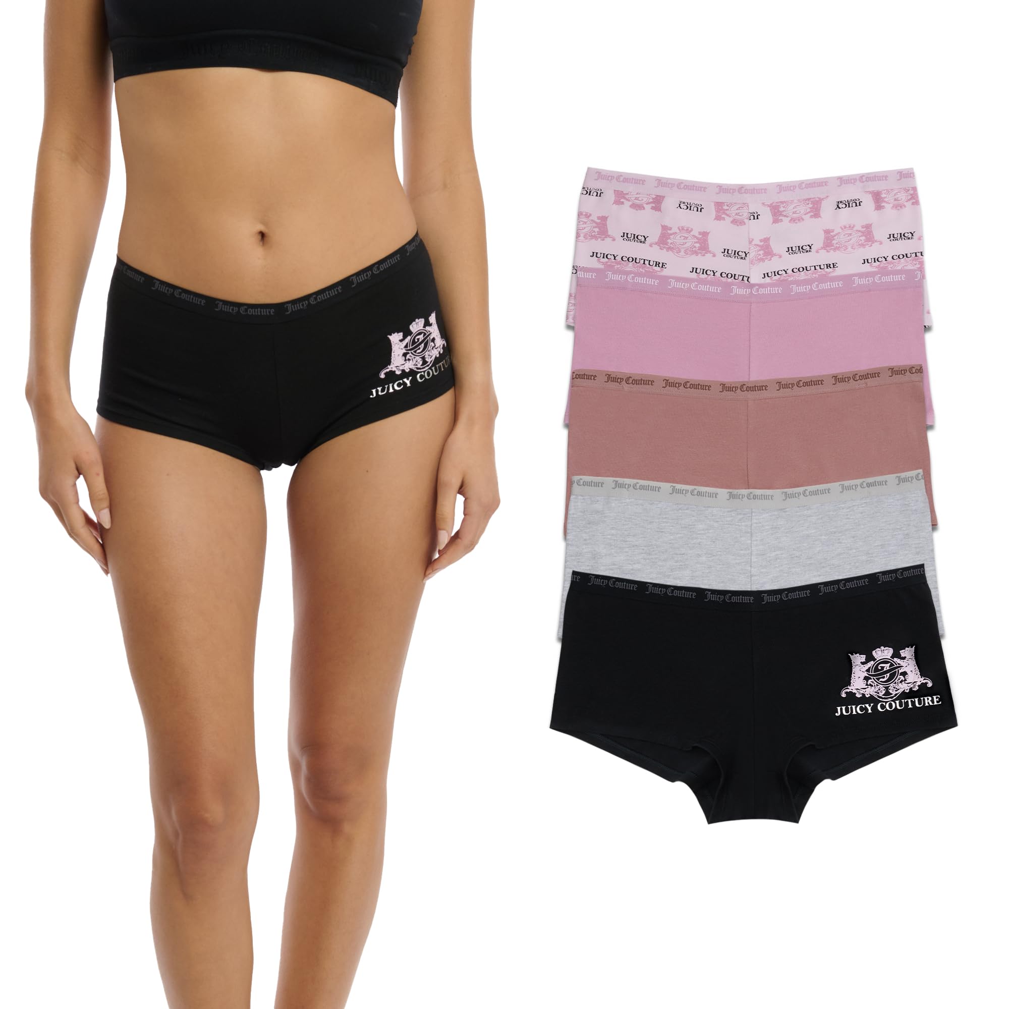 Juicy Couture Women's Cotton Underwear Set 5 Pack