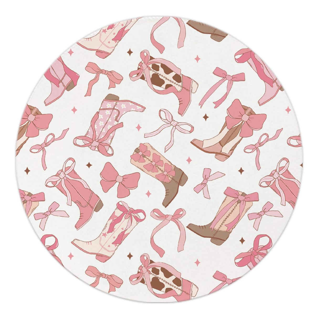 Coquette Pink Bow Mouse Pad, Non-Slip Rubber Base Mousepads for Office Desk Decor, 8.7 x 8.7 Inch