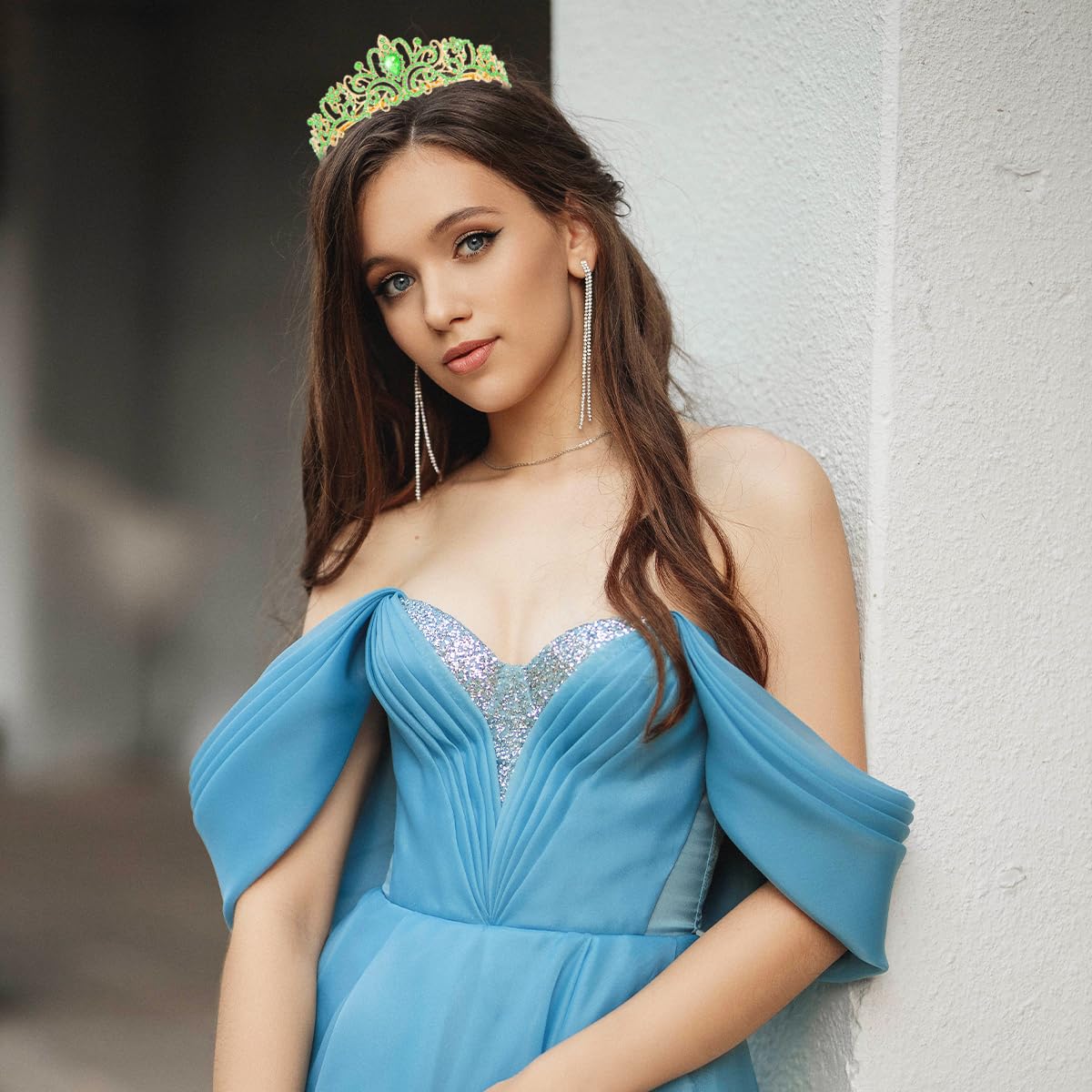 Princess Crystal Tiara Crown Headband Elegant Crown With Combs