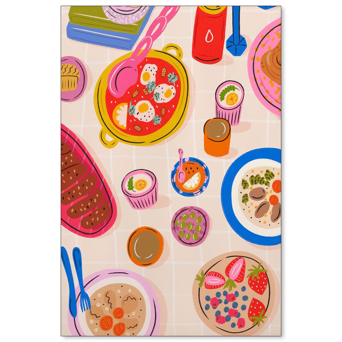 Modern Italian Kitchen Colorful Wall Art