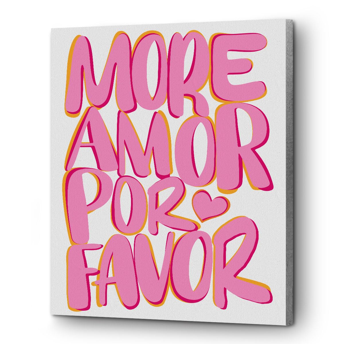 Love Quote Framed Preppy Canvas Wall Art Aesthetic Poster