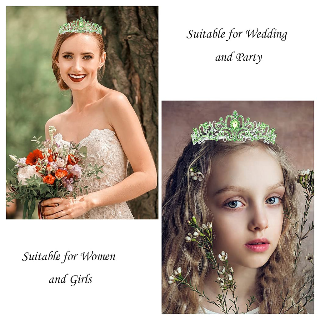 Princess Crystal Tiara Crown Headband Elegant Crown With Combs