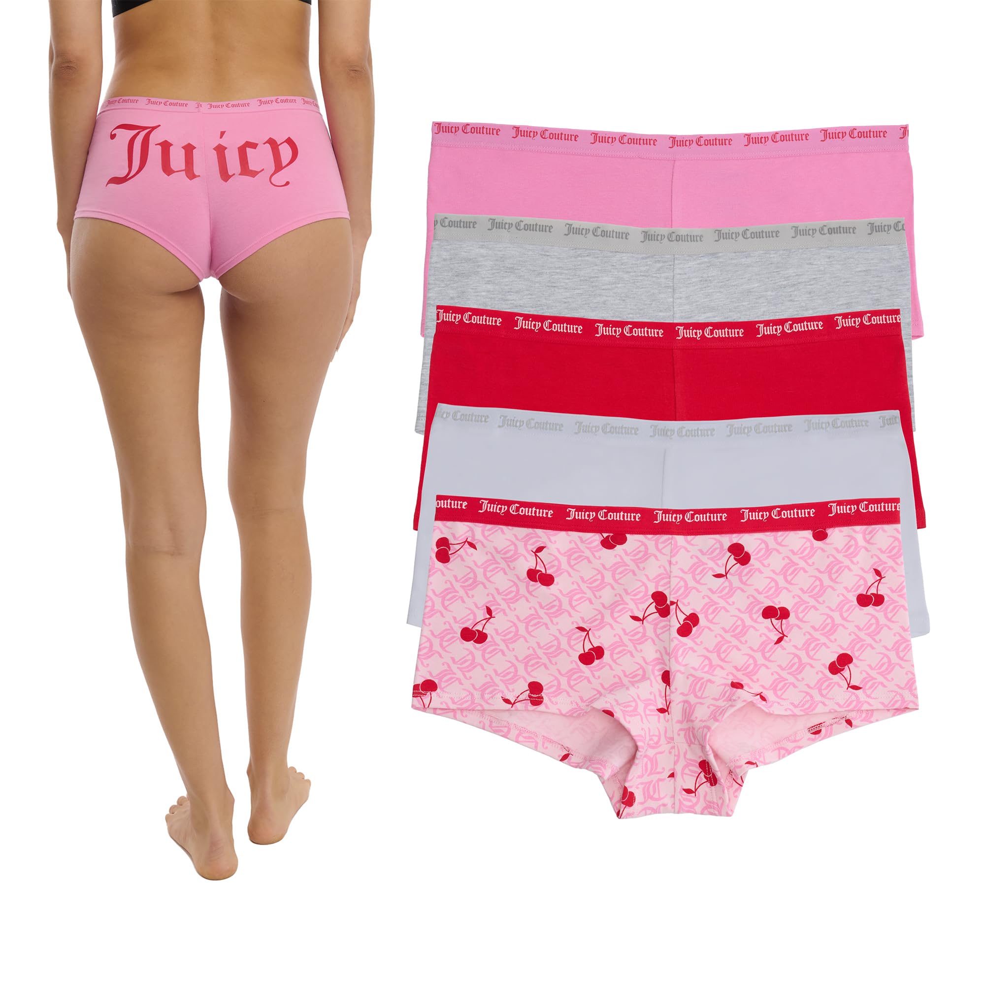 Juicy Couture Women's Cotton Underwear Set 5 Pack