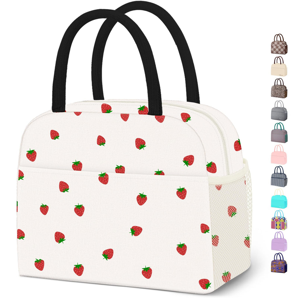 Reusable Insulated Lunch Tote Bag,Leakproof Food Handbags Case High Capacity