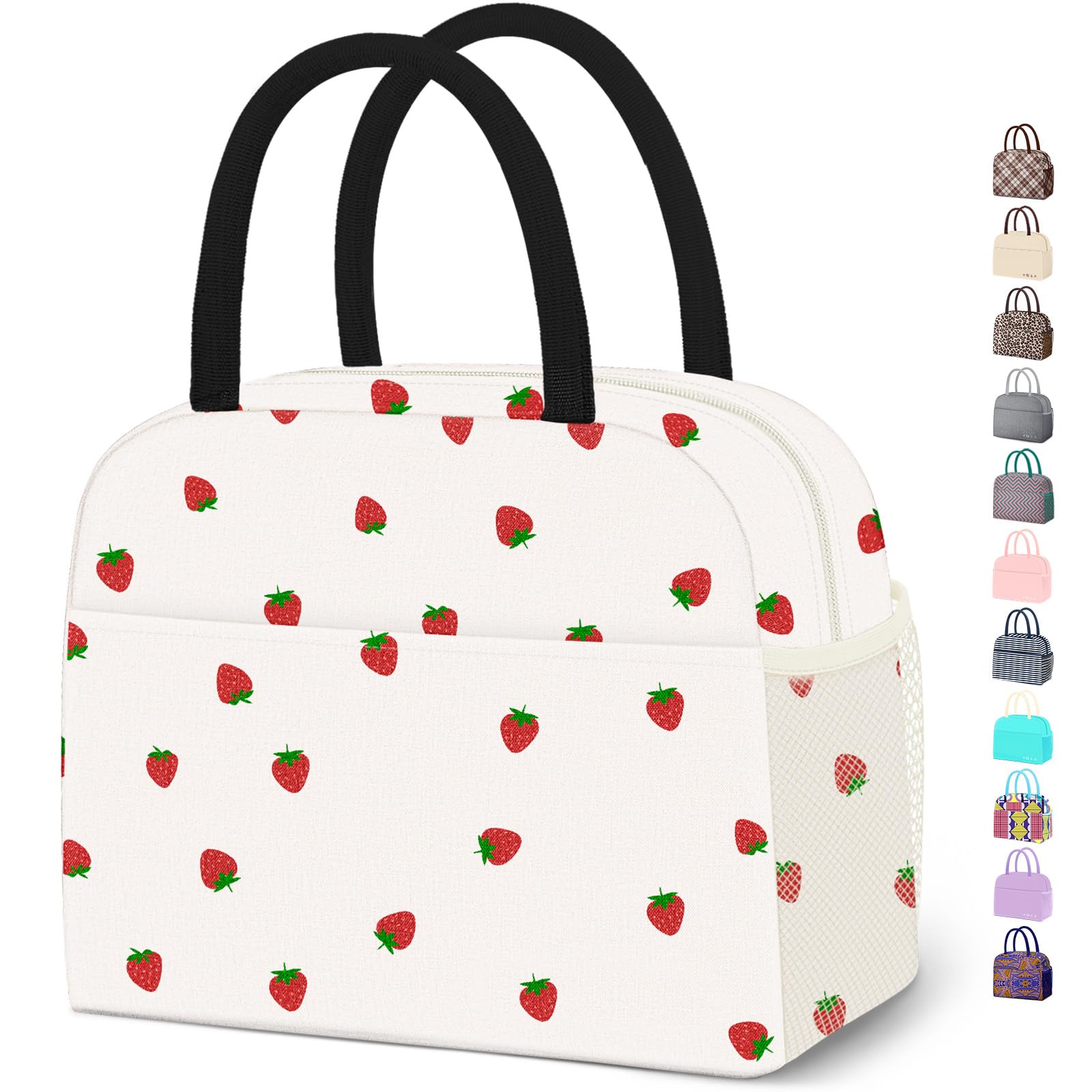 Reusable Insulated Lunch Tote Bag,Leakproof Food Handbags Case High Capacity