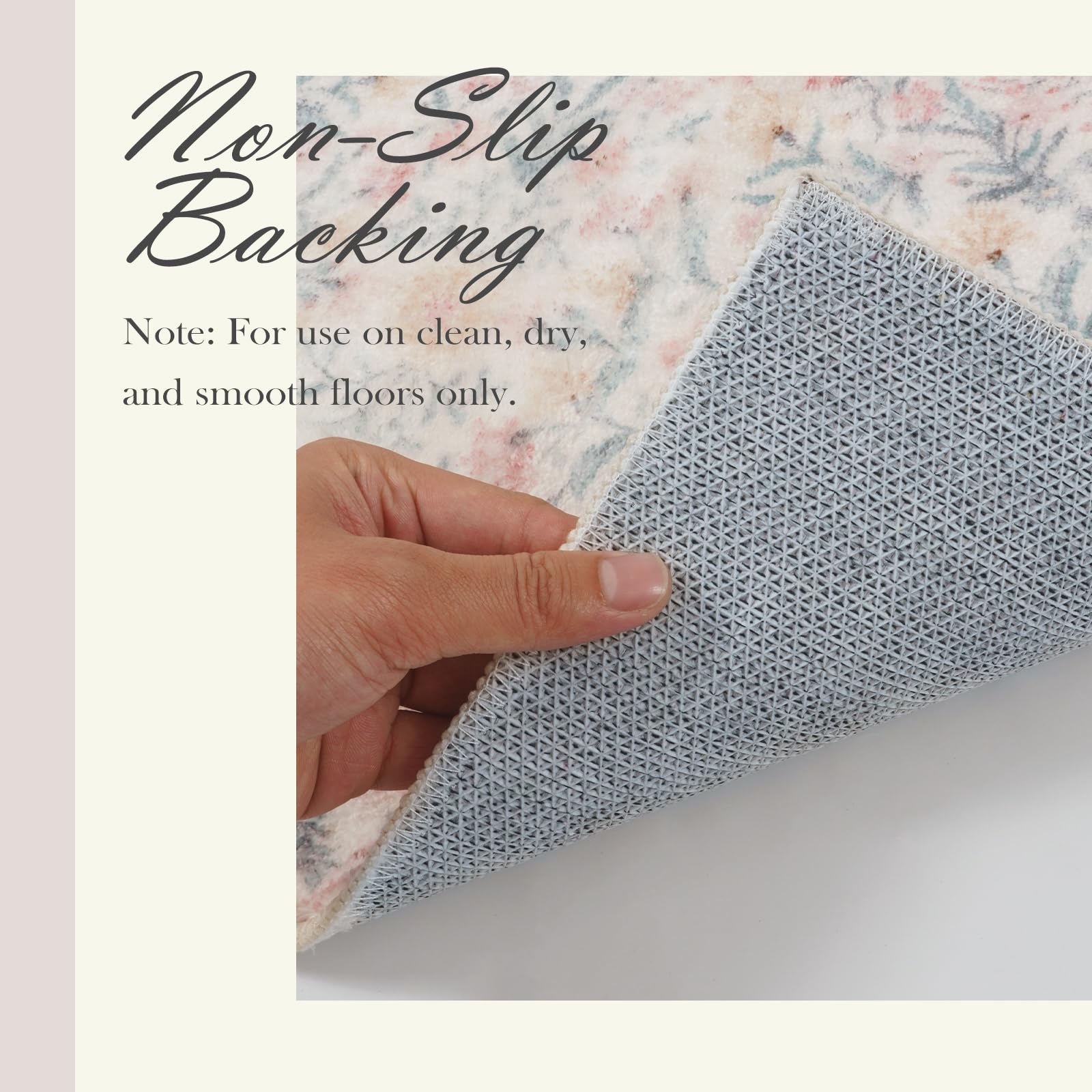 New Boho Floral Bath Rugs, Non Slip Washable Bathroom Rugs Fit Under Door, Ultra Soft and Absorbent Bath Mat