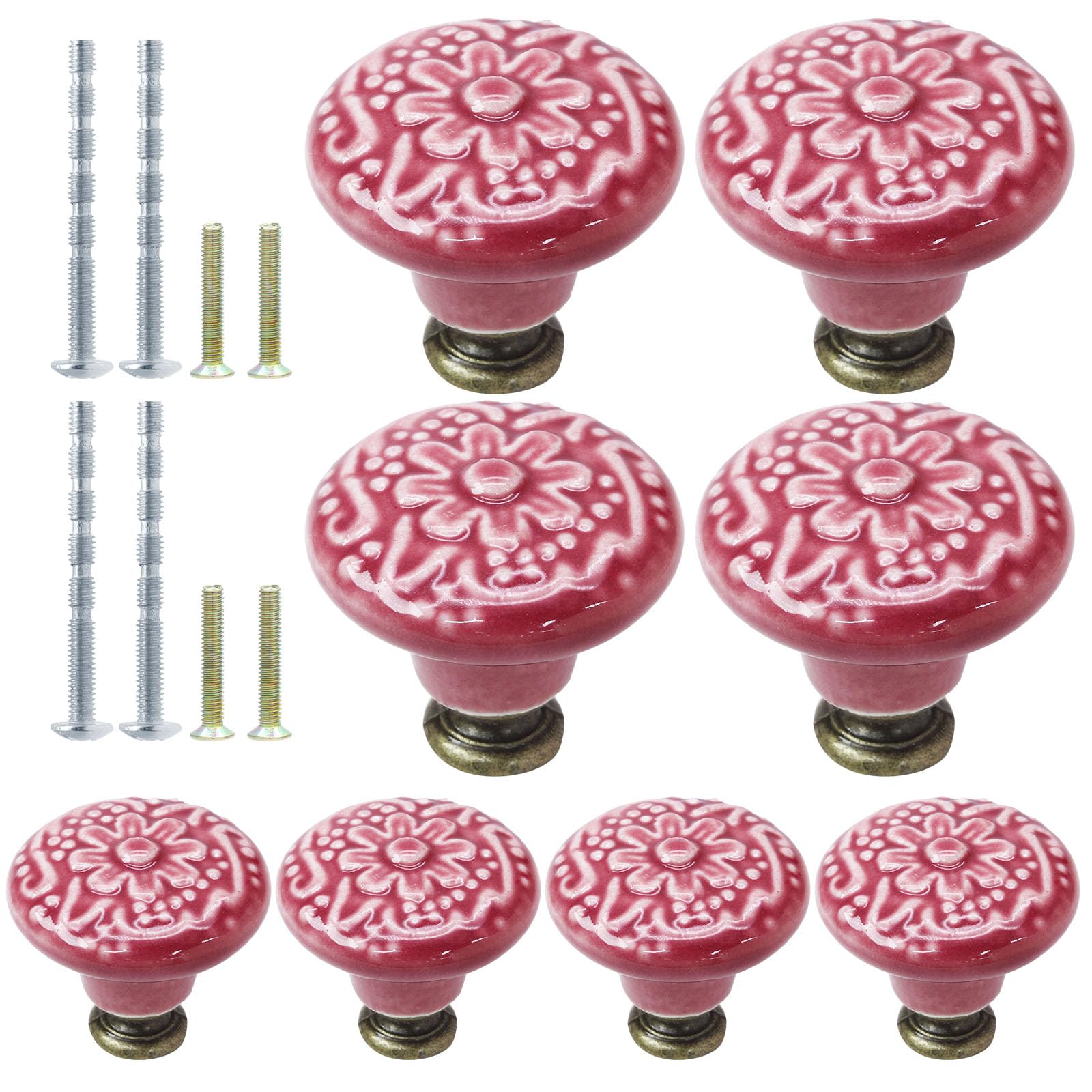 Ceramic Knobs, Vintage Kitchen Cabinet Knobs Pulls Retro Ceramic