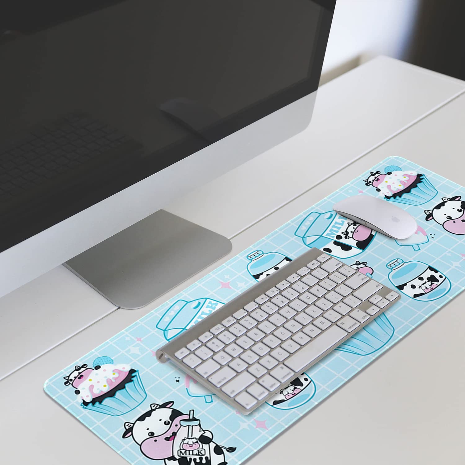 Kawaii Gaming Mouse Pad for Desk, Extended Large 31.5 X 11.8 Inch