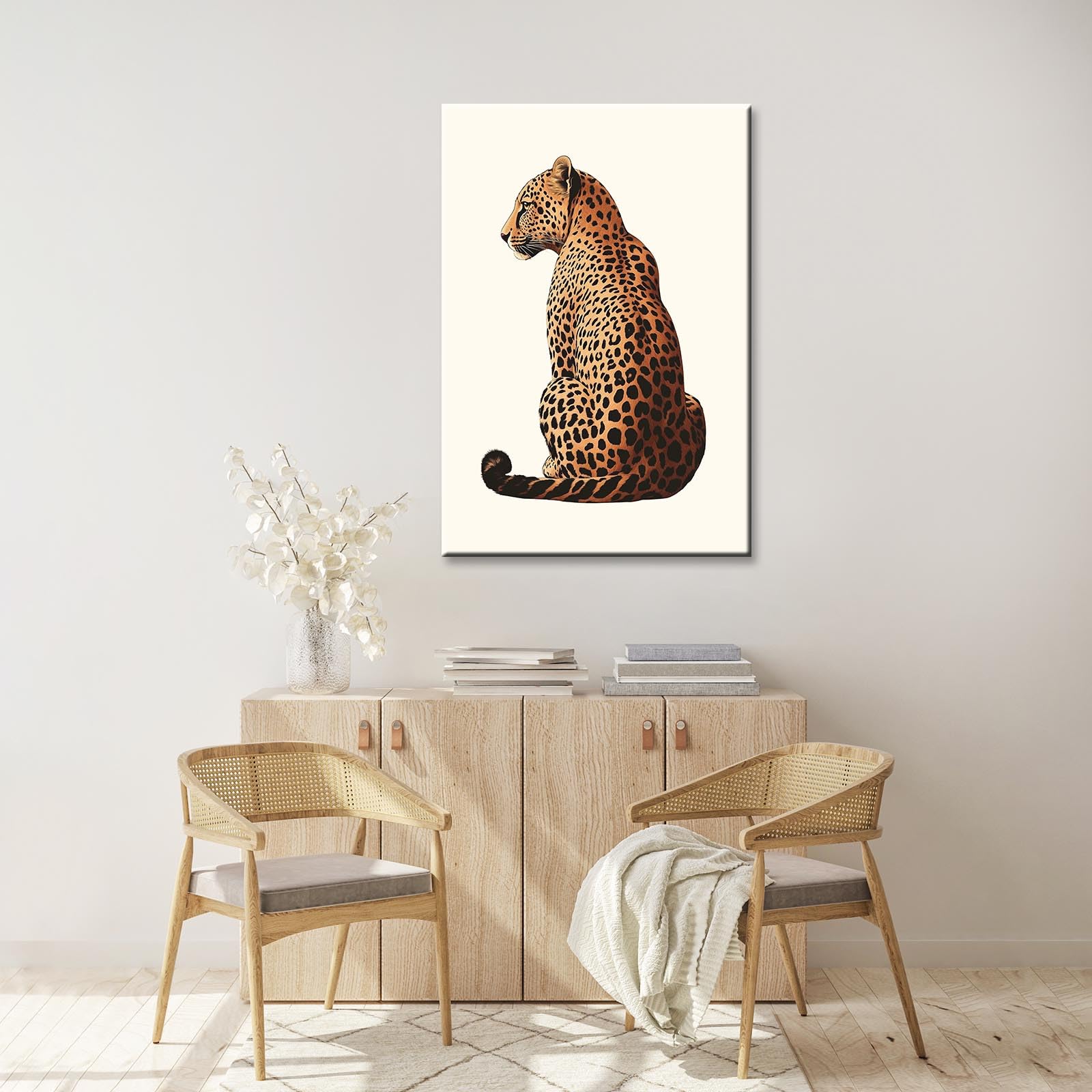 Pink Set of 3 Leopard Wall Art Prints Trendy Girly Cheetah Print Poster for Home Decor 16X24 in Unframed