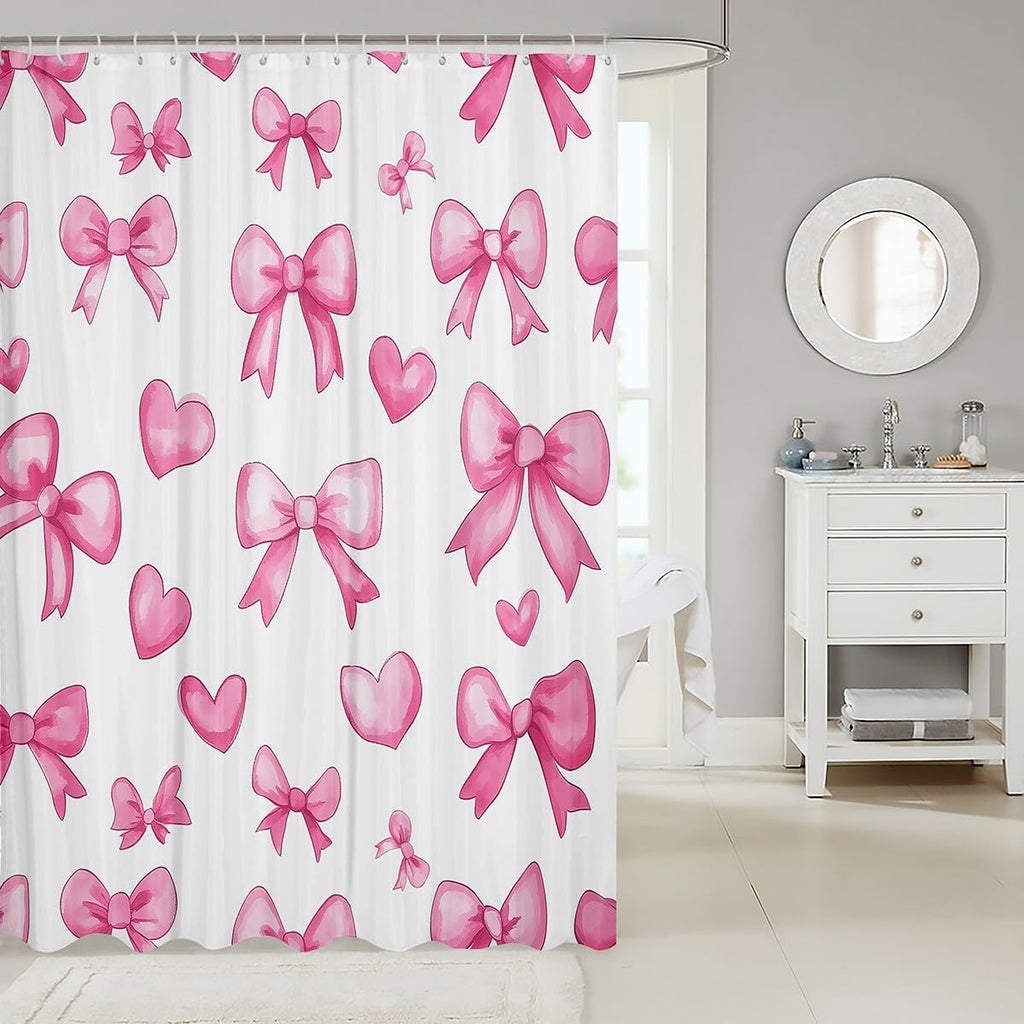Kawaii Ribbon Bow 72" Wx72 L Shower Curtain