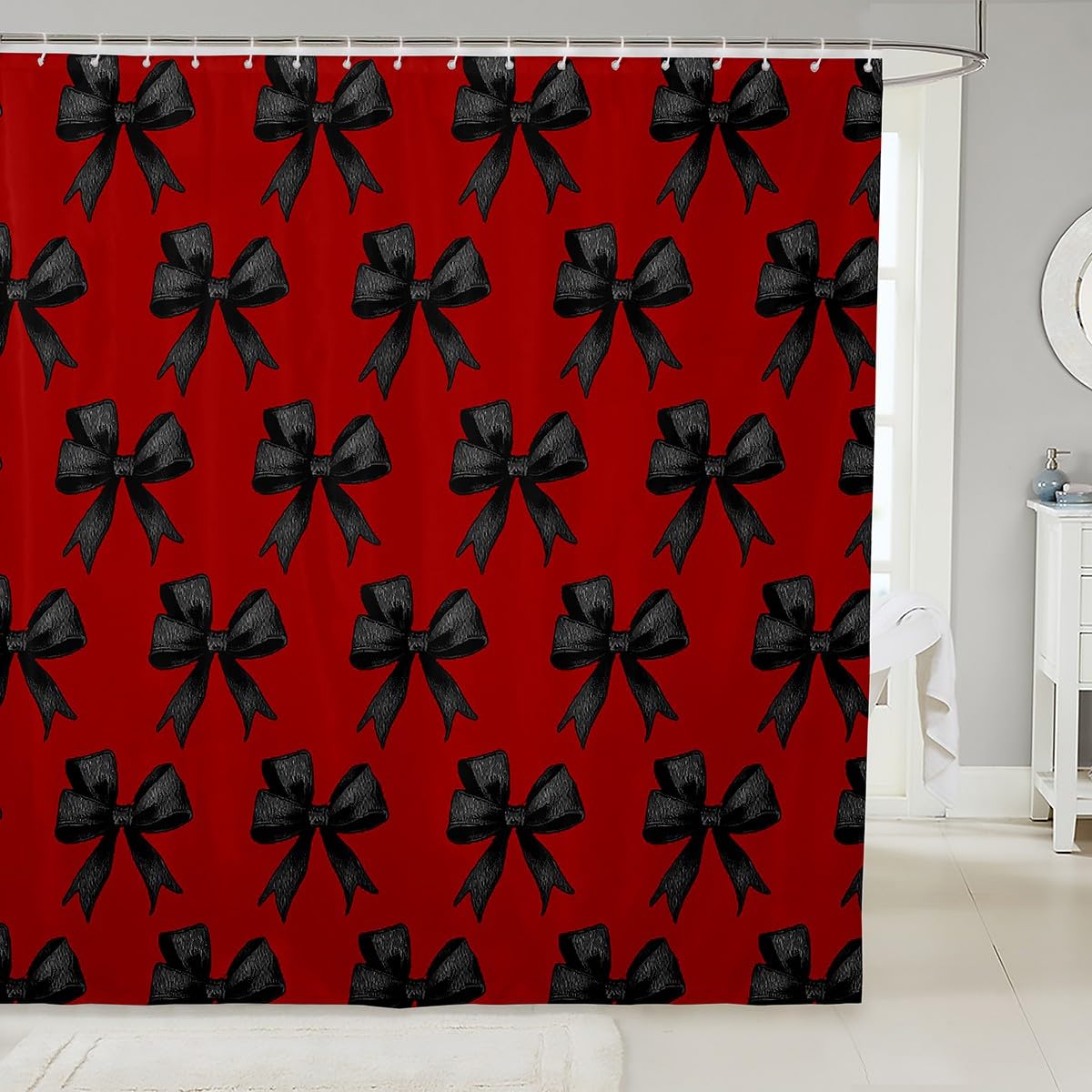 Kawaii Ribbon Bow 72" Wx72 L Shower Curtain