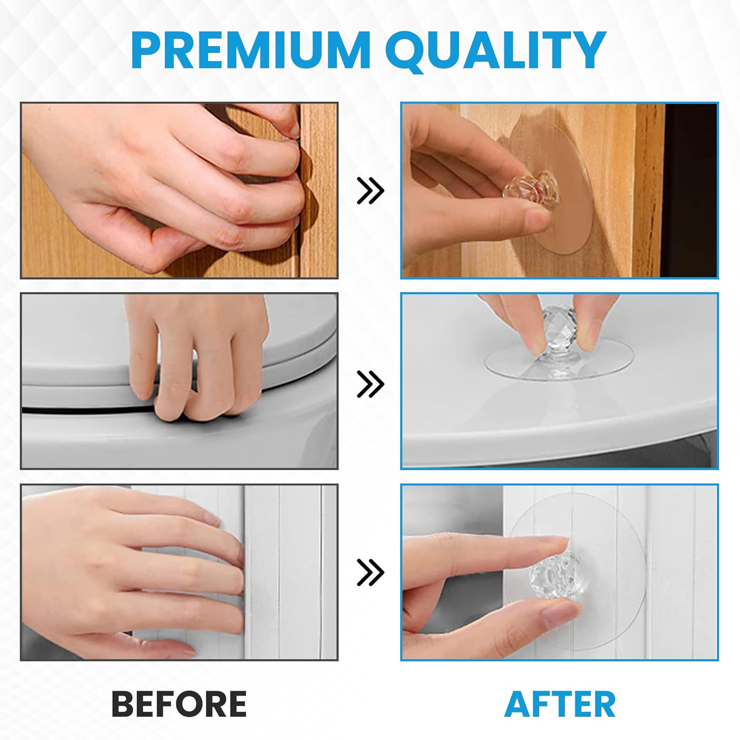 Crystal Diamond Hooks for Hanging Hooks for Walls No Damage Waterproof Towel Hooks for Bathrooms 22lb Capacity 16 Pack (8 White + 8 Pink) Hook for Home Bathroom Kitchen & Outdoor