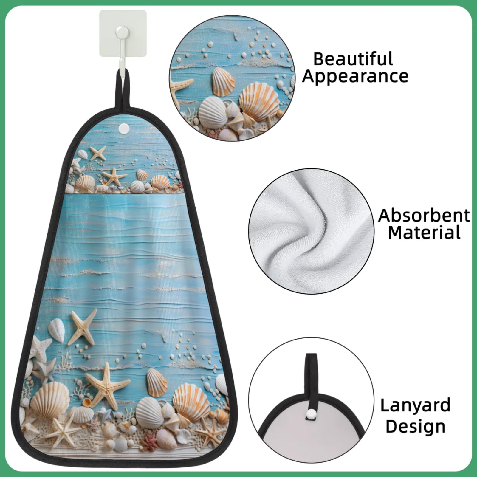 Hand Towels for Bathroom Quick Absorbent Hand Towel with Hanging Loop Washcloths for Kitchen Laundry Decor