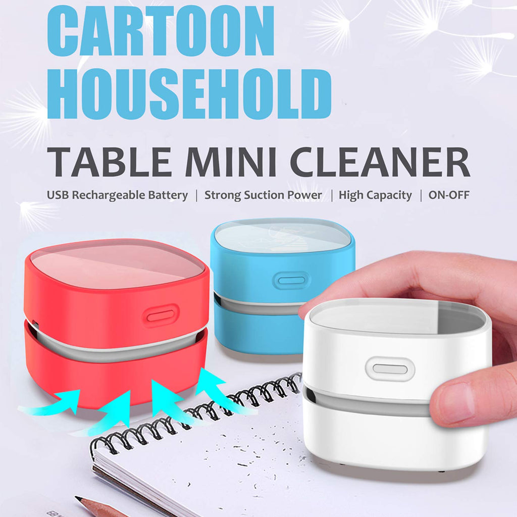Desktop Vacuum Cleaner, Mini Table dust Sweeper Energy Saving, High Endurance up to 400 mins, Cordless & 360º Rotatable for Cleaning