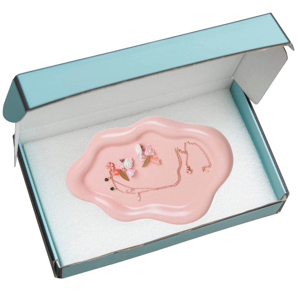 Cloud Trinket Dish, Chubby Jewelry Tray, Ceramic Jewelry Ring Trinket Dish for Rings Earrings Necklace Organizer