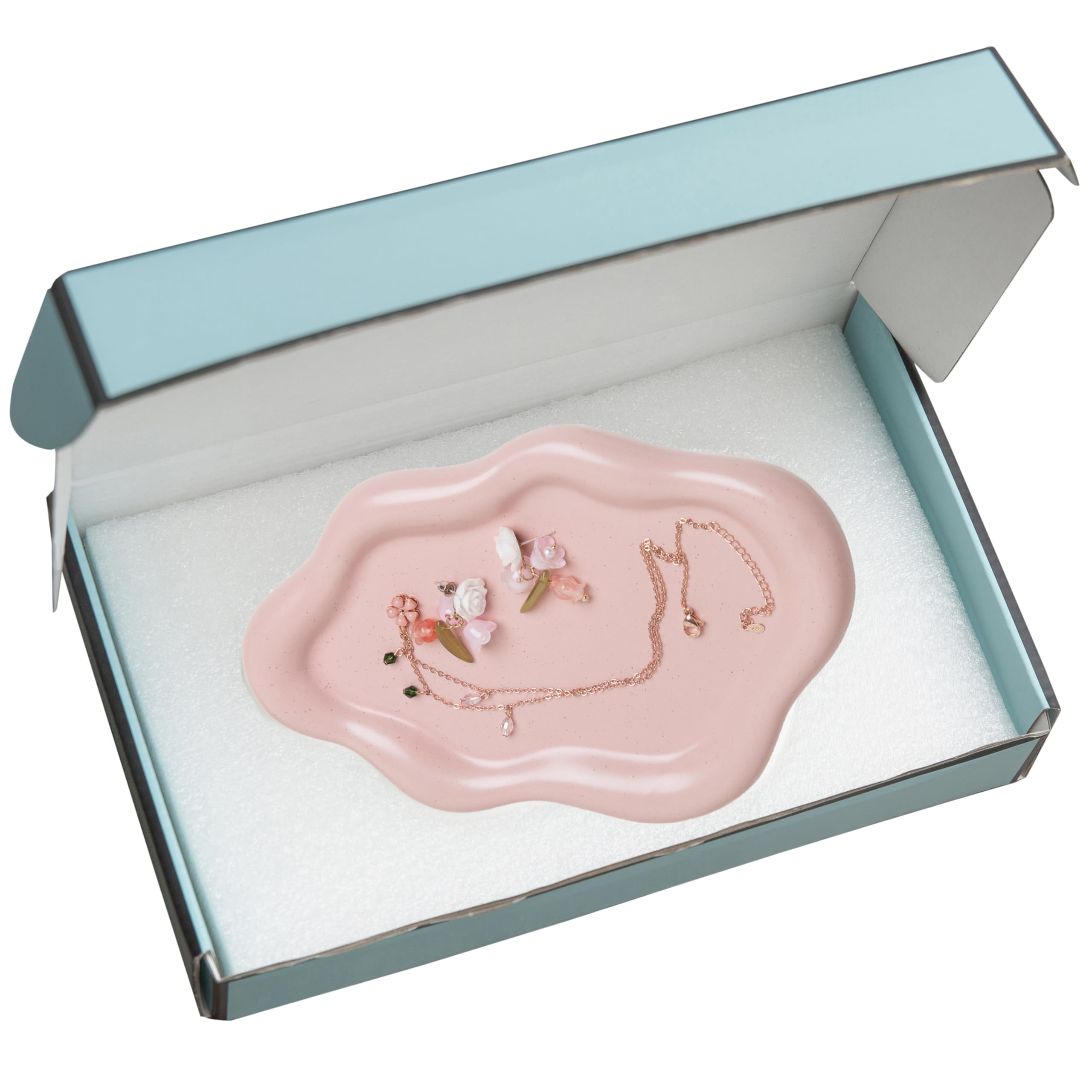 Cloud Trinket Dish, Chubby Jewelry Tray, Ceramic Jewelry Ring Trinket Dish for Rings Earrings Necklace Organizer