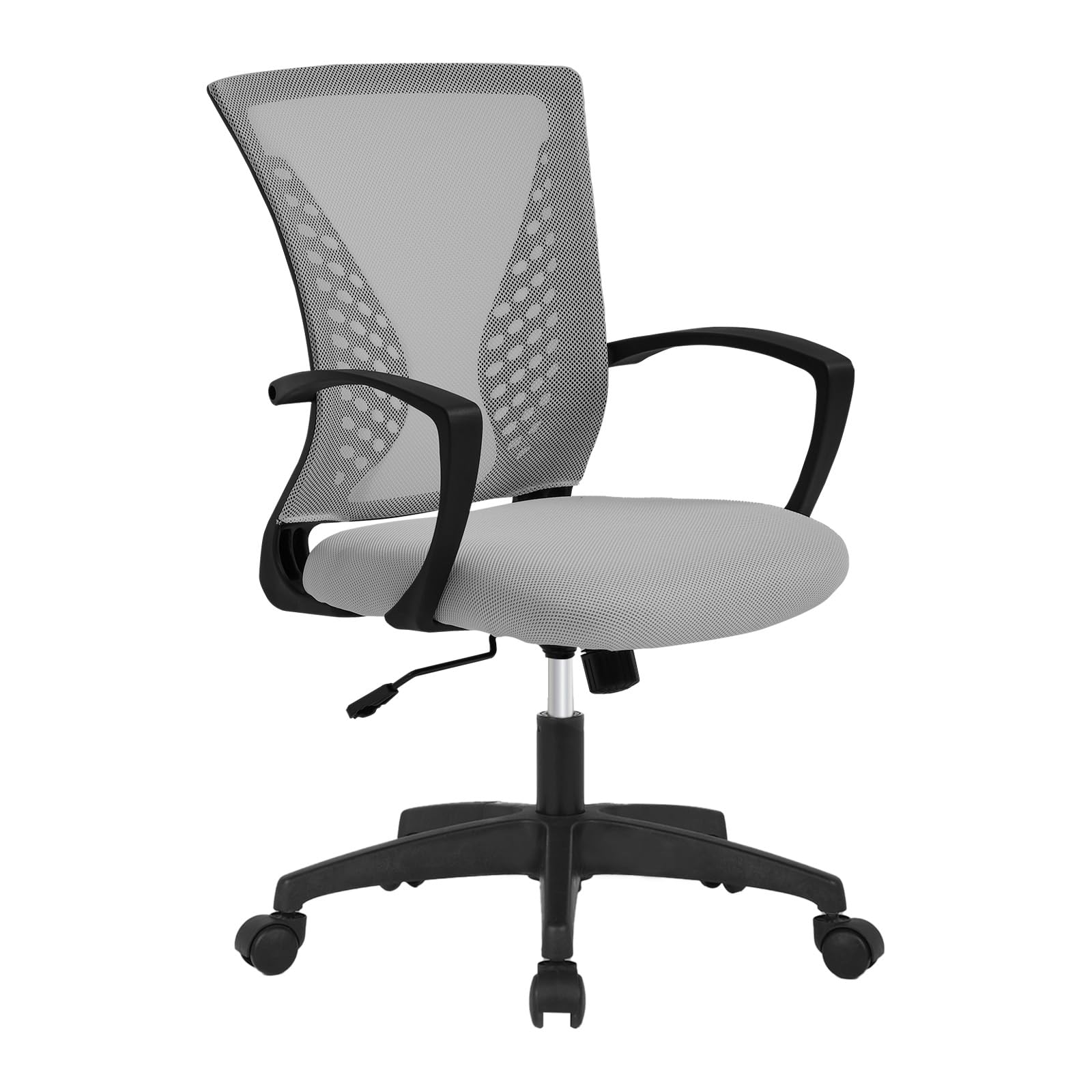 Mesh Desk Chair Ergonomic Computer Chair with Lumbar Support Armrest Mid Back 360 Degree Rolling Swivel Adjustable Height