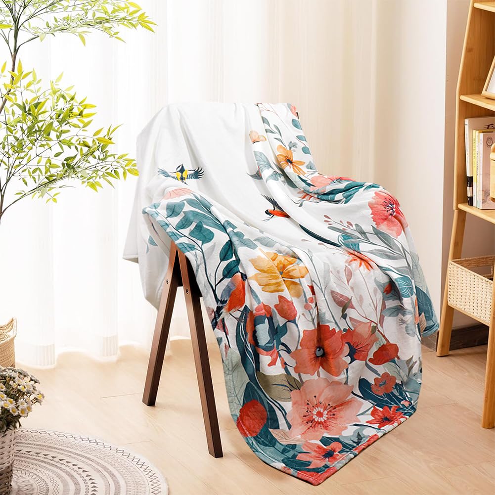 Super Soft Cozy Throw Blanket Flannel Fleece Lightweight Fuzzy Comfy Blankets for Couch Sofa Bed