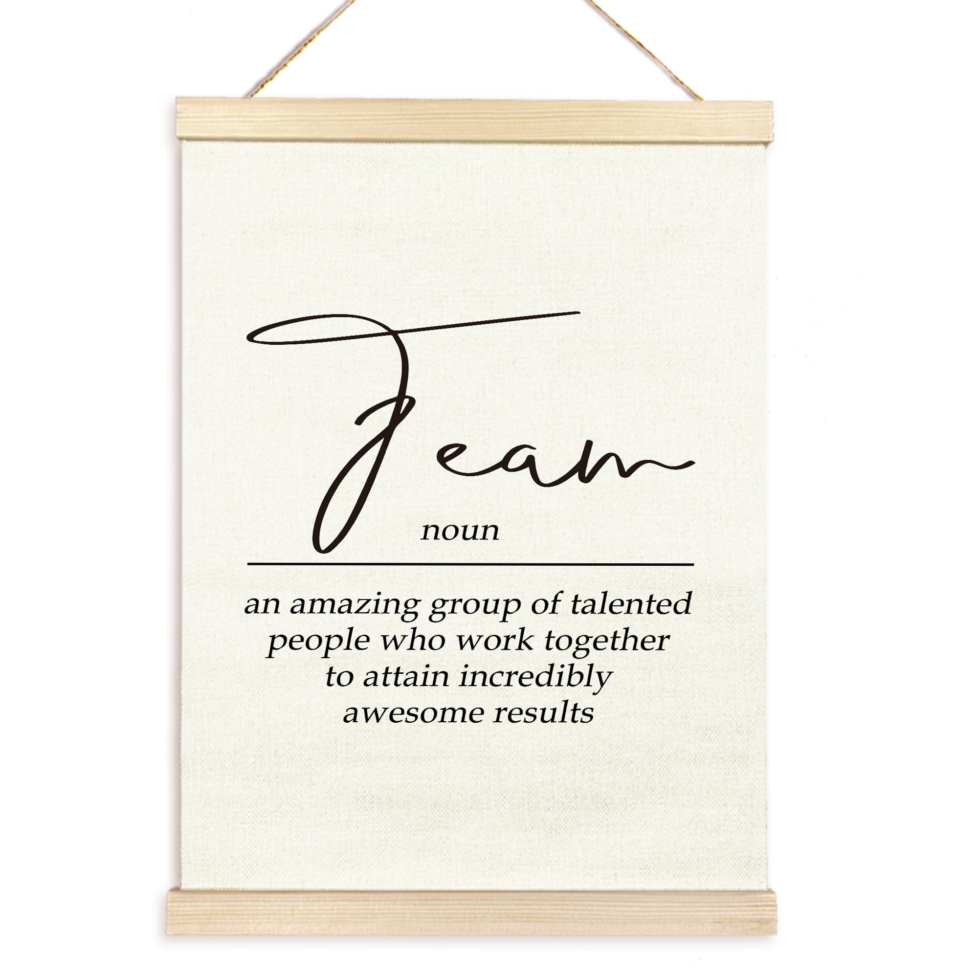 Inspirational Quote Be The Person You Want to Work With Poster Hanger Frame Wooden Canvas Artwork