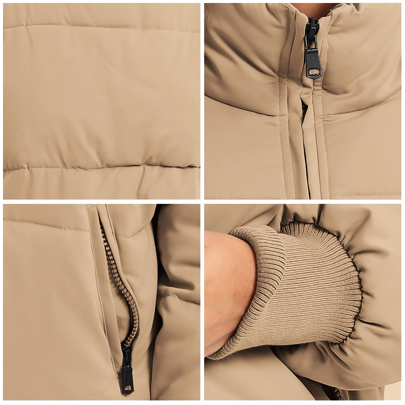 Women's Winter Baggy Zip Puffer jackets Short Down Jacket Coat