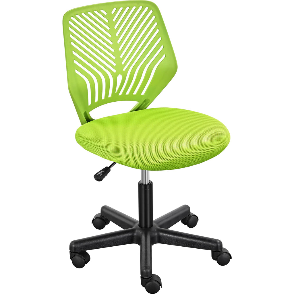 Cute Low-Back Armless Study w/Lumbar Support Adjustable Swivel Chair