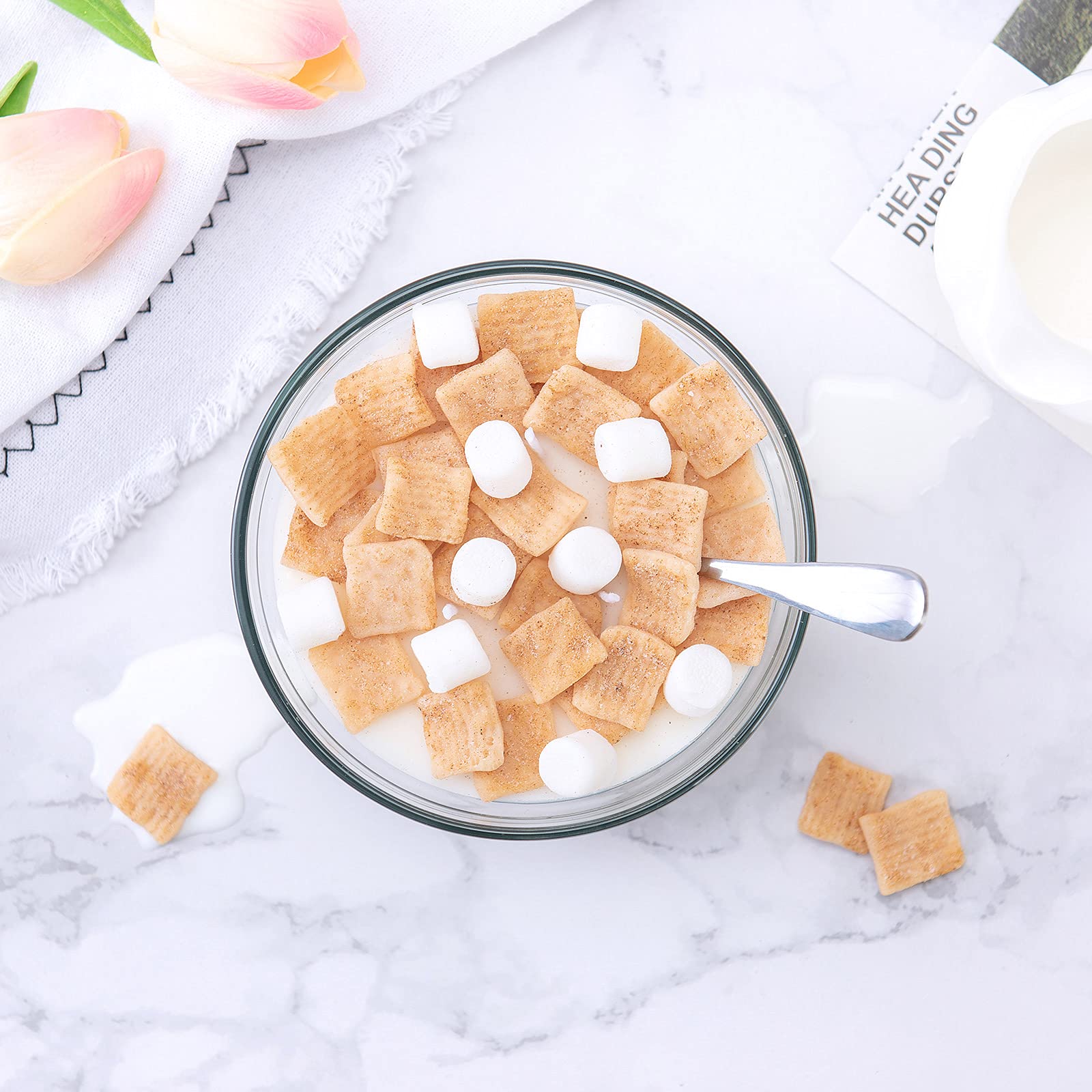 Cereal Bowl with Metal Spoon Scented Soy Candle