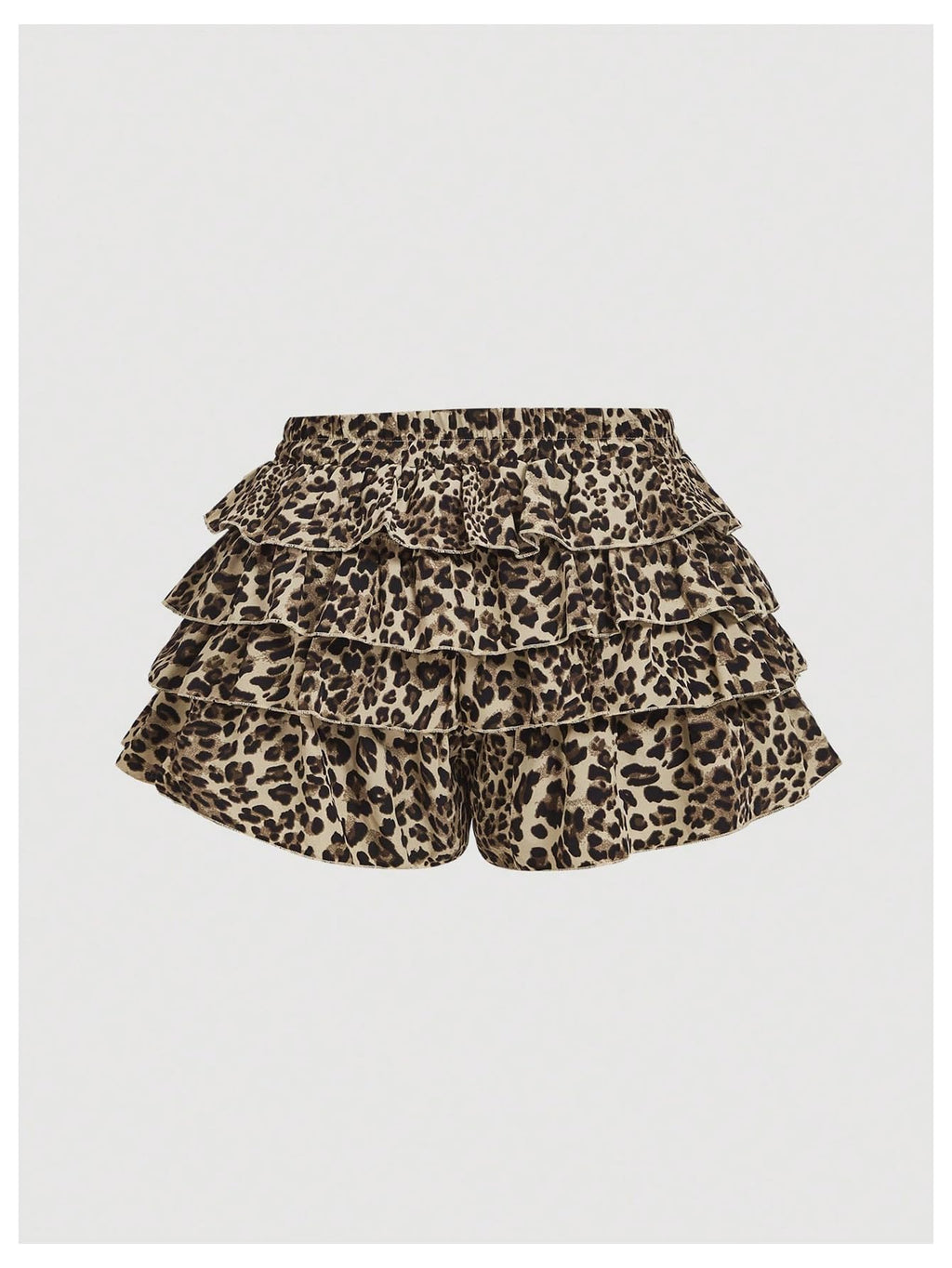 Women's Plus Size Ruffle Bloomers Shorts Y2k Leopard Layered Lolita Pumpkin Bottoms Mini Shorts