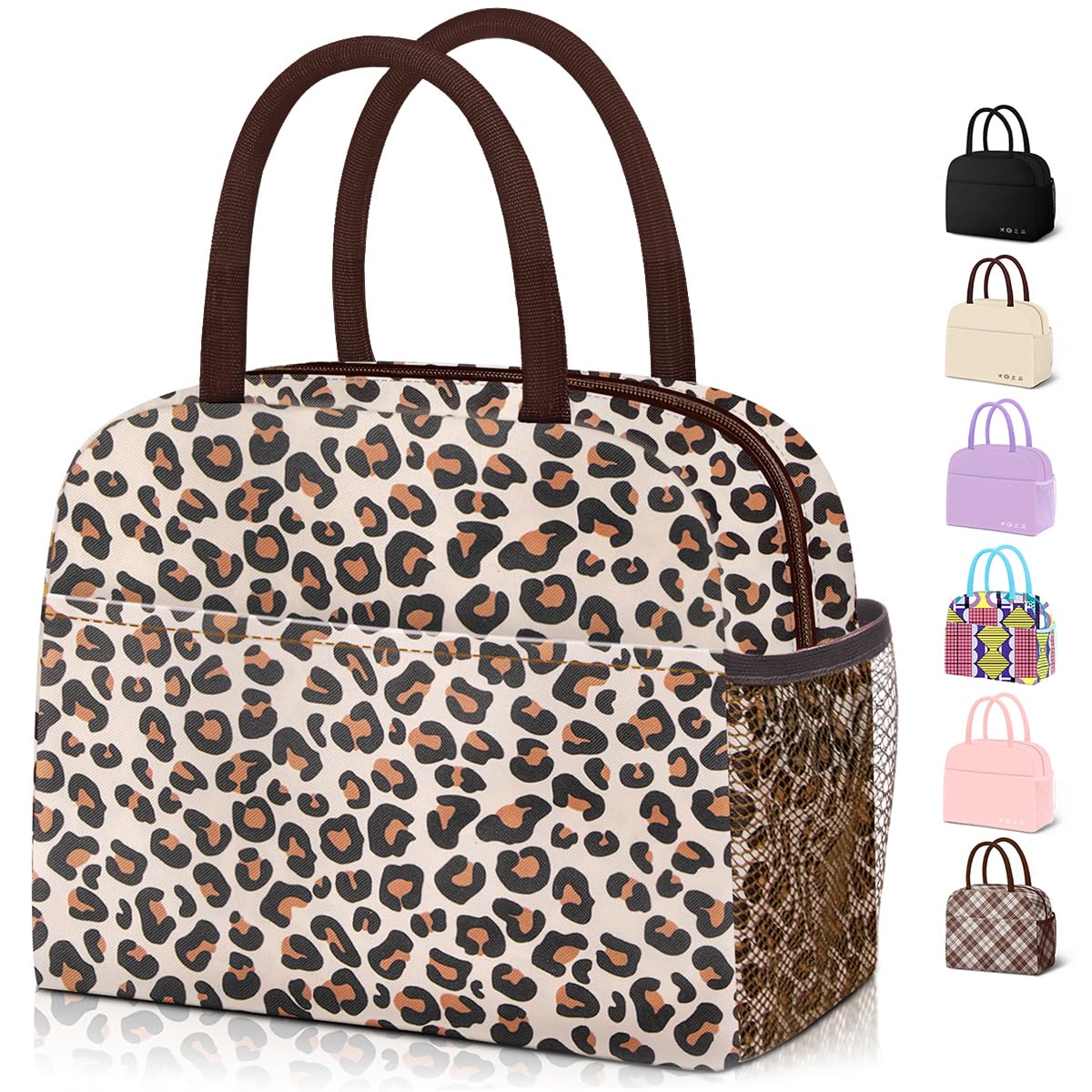 Reusable Insulated Lunch Tote Bag,Leakproof Food Handbags Case High Capacity