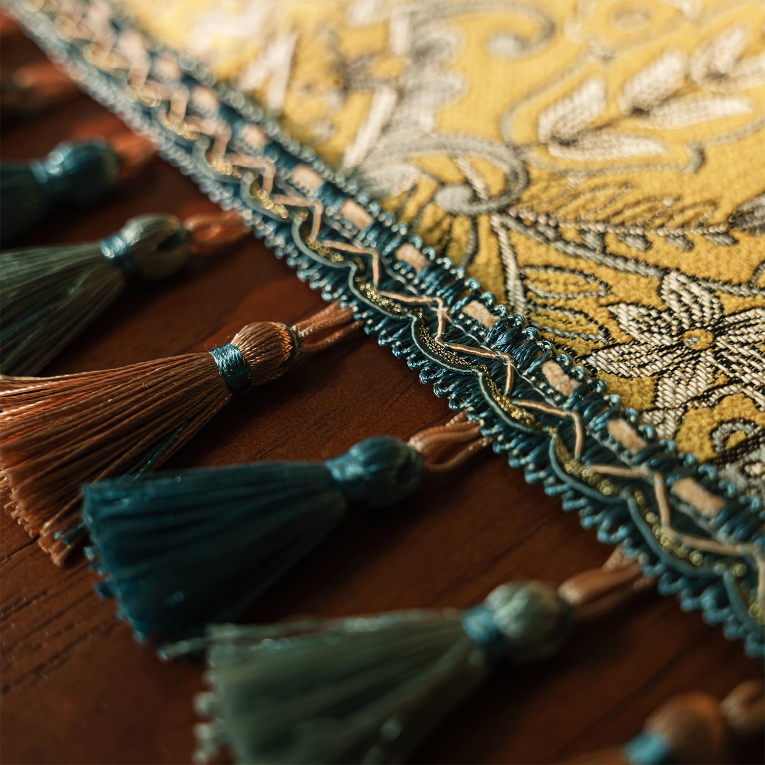 Retro-Luxury Tassels Table Runner Series for Kitchen Dining Table