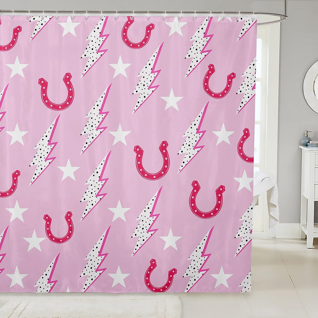 Cute Bathroom Curtains -  Waterproof Curtains, 12 Hooks Suits