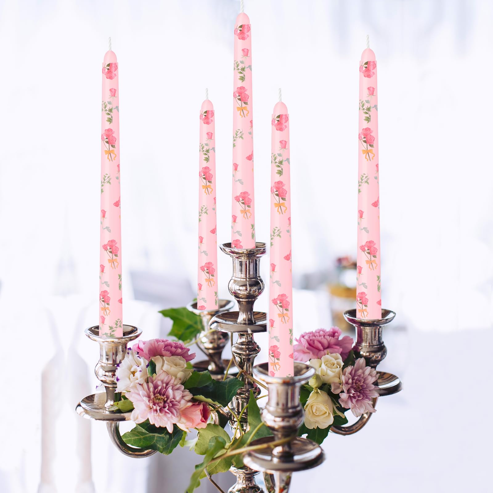 Smokeless Dripless Long Candlesticks, Unscented Tapered 10-Inch