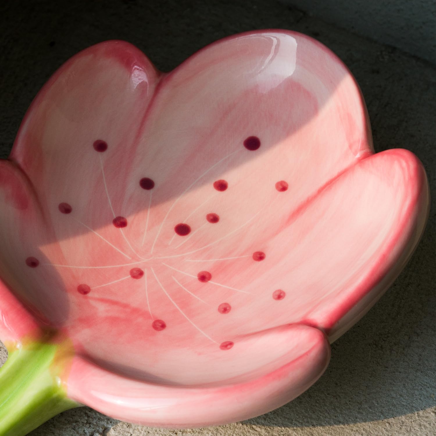 Ceramic Flower Soap Dish Holder for Bathroom