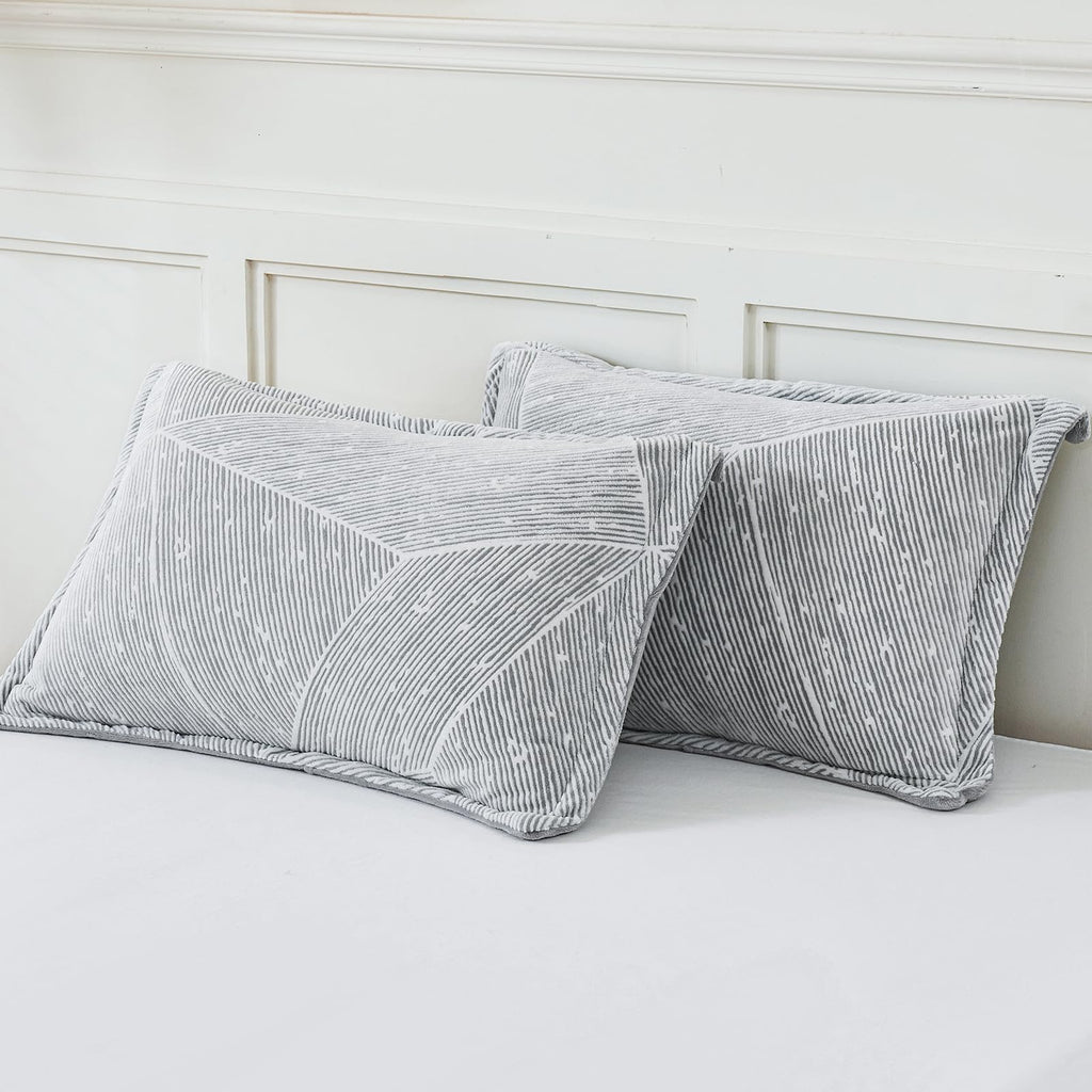 Faux Fur Pillow Cases Set of 2, Luxury Ultra Soft Fuzzy Pillowcases, Fluffy Plush Velvet Pillow Covers with Zipper, Cozy Warmth and No Shedding