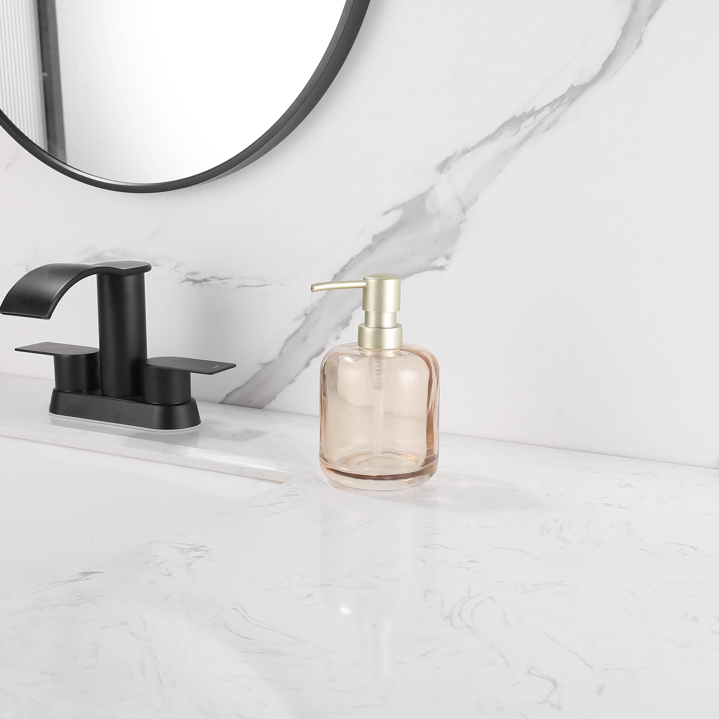 Glass Soap Pump Dispenser, Refillable Soap Dispenser