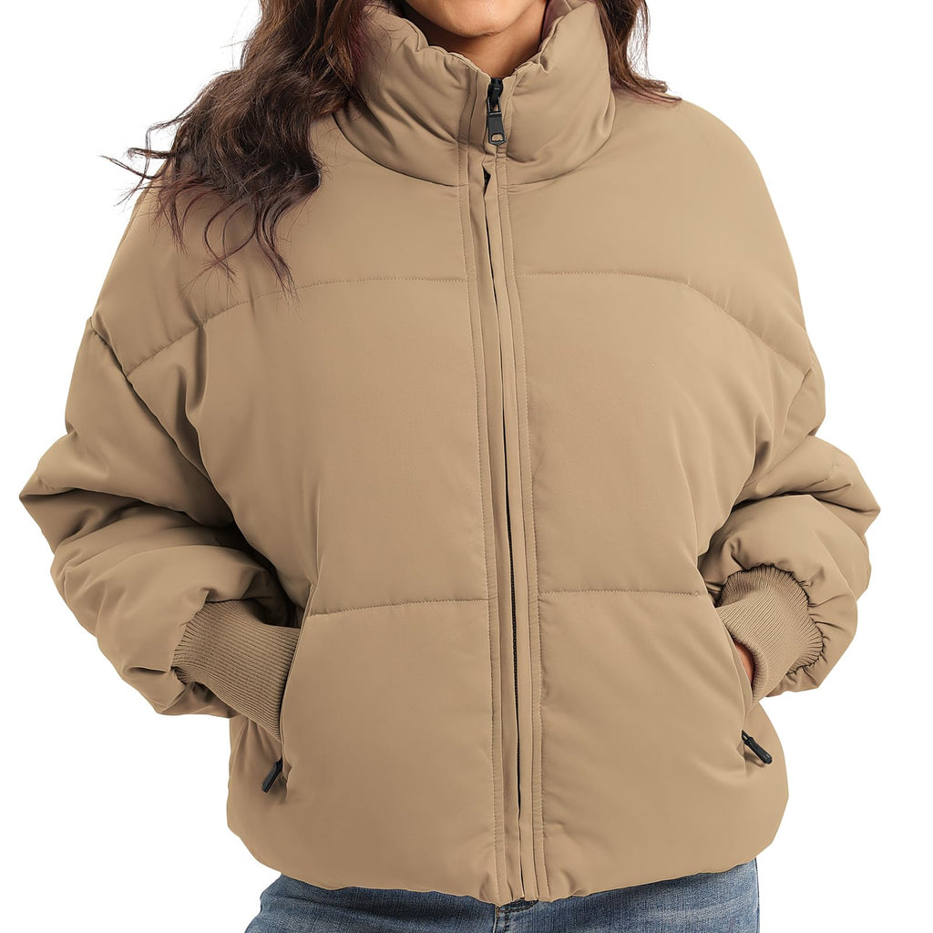 Women's Winter Baggy Zip Puffer jackets Short Down Jacket Coat