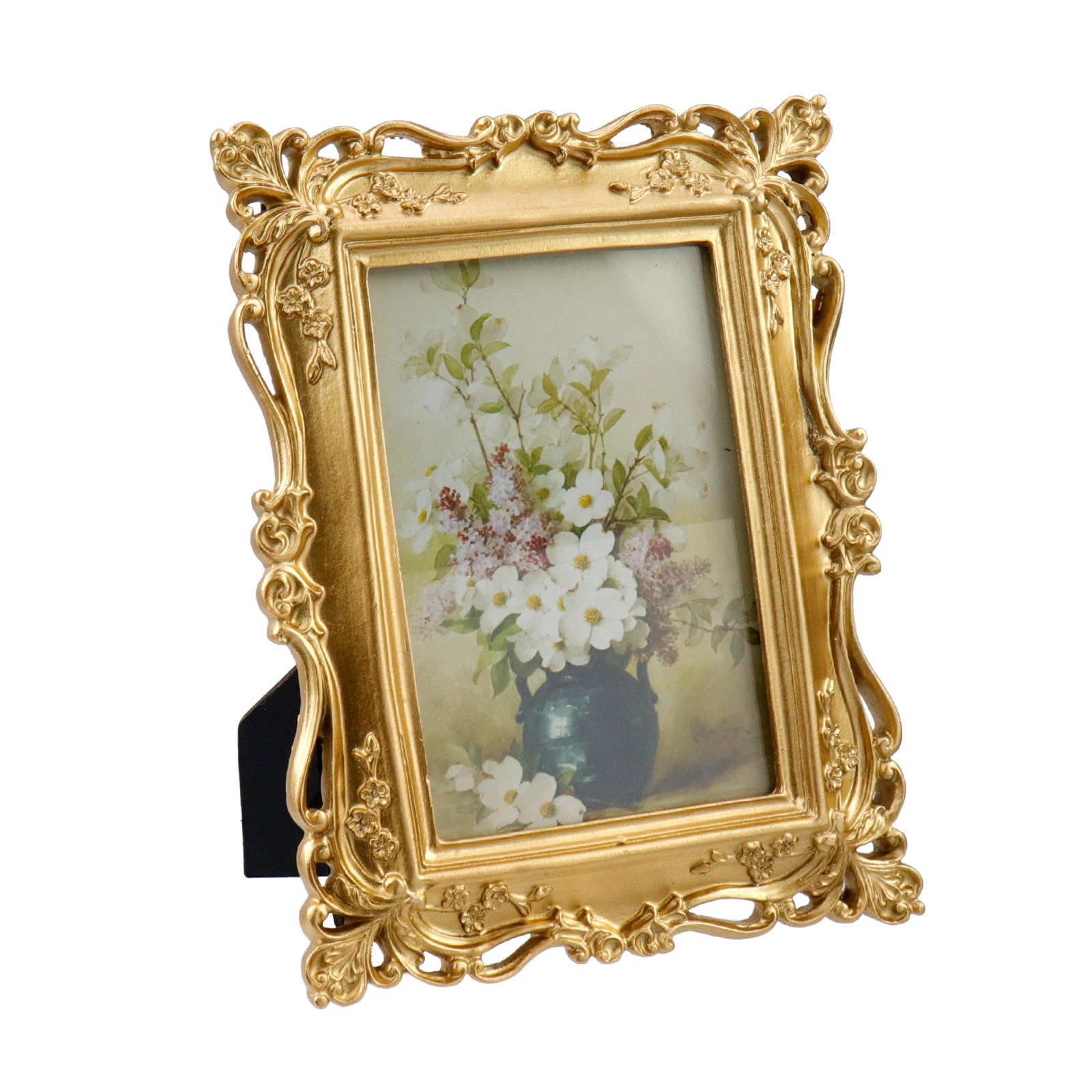 Vintage Picture Frame with Glass Front, Home Decor for Wall Hanging or Tabletop Display
