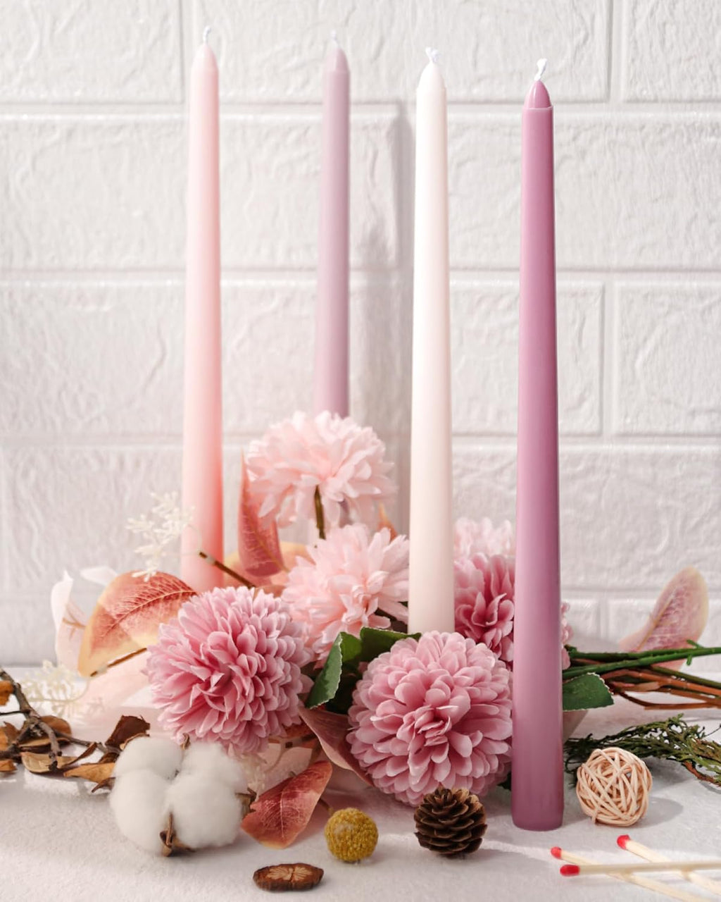 Taper Candles Unscented Smokeless Long Tall Tapered Candle for Candlesticks SticksHome Decor Dinner