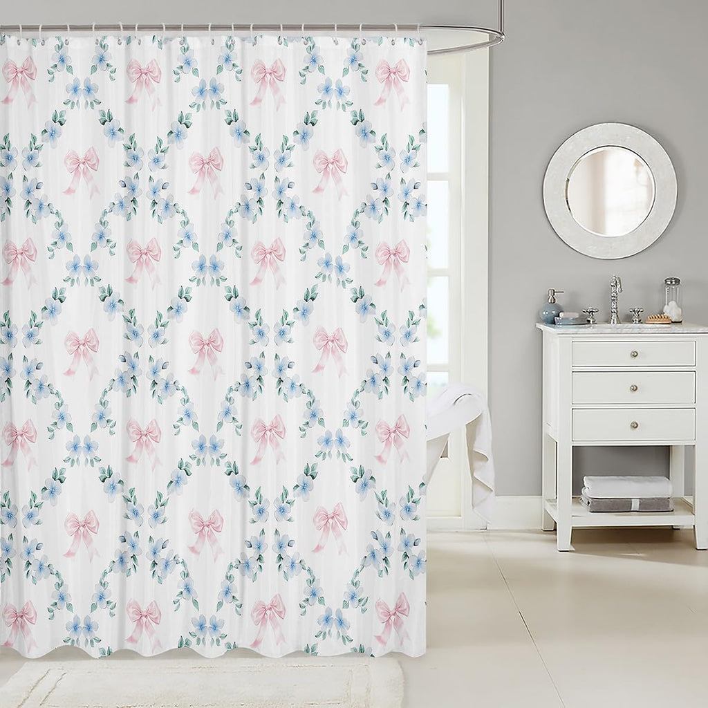 Kawaii Ribbon Bow 72" Wx72 L Shower Curtain