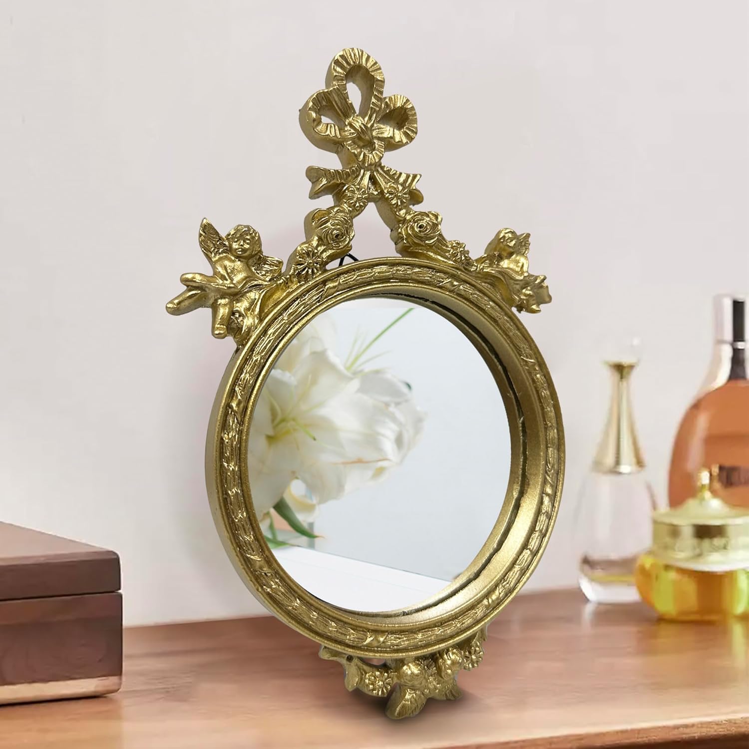 Vintage Bow Vanity Makeup Desk Mirror