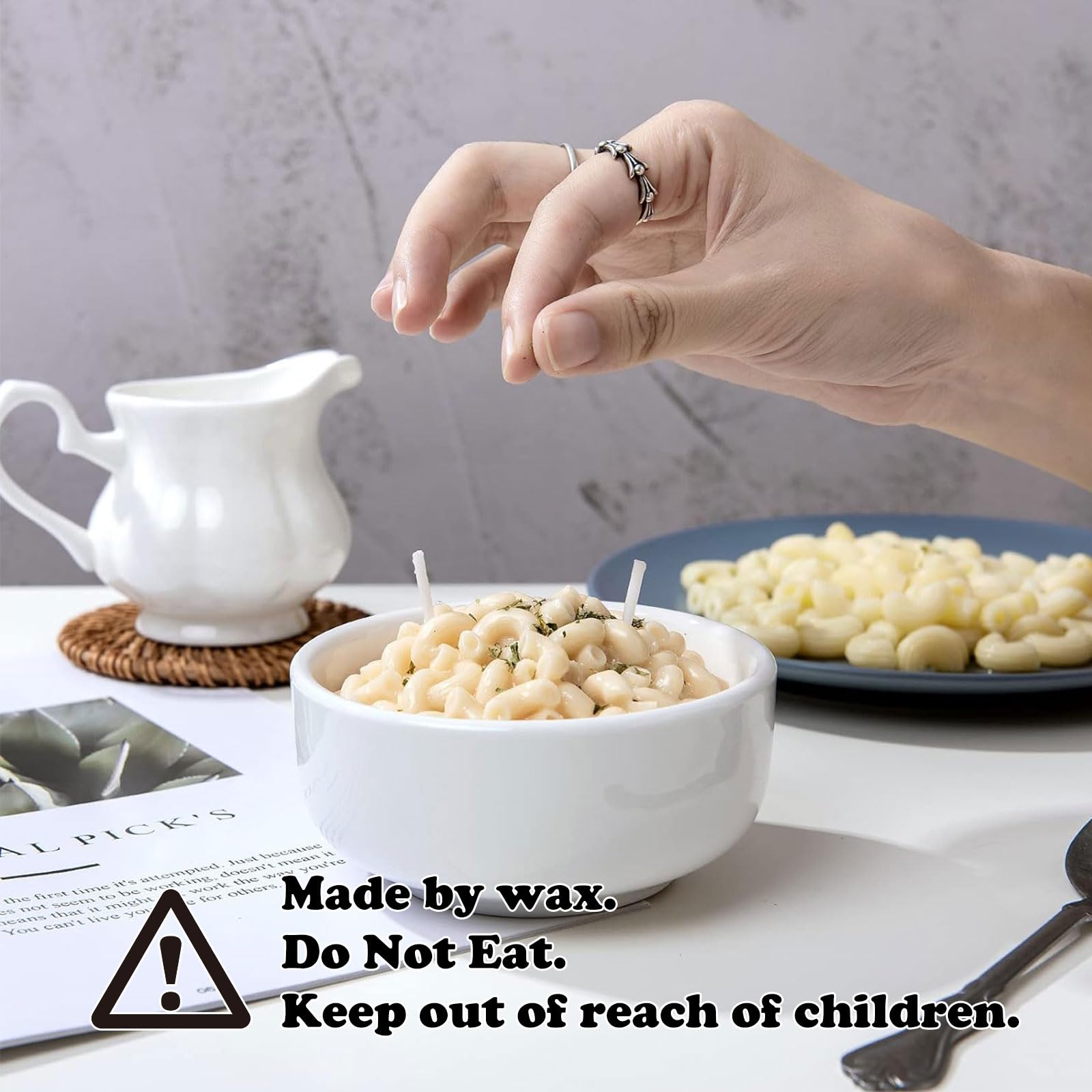 Cereal Bowl with Metal Spoon Scented Soy Candle