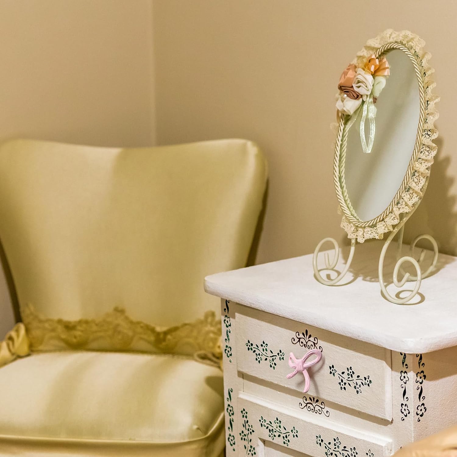 Vintage Pink Bow Drawer Knobs Matel Bow Dresser Knobs Handles for Dresser Handles for Home Bedroom Kitchen Cabinets Hardware Cupboard  (1.6 x 1 Inches)