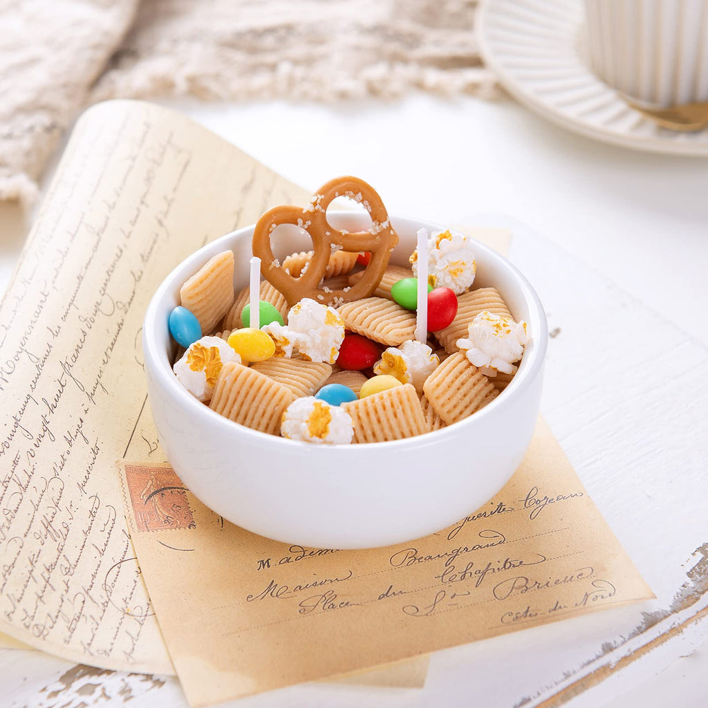 Cereal Bowl with Metal Spoon Scented Soy Candle