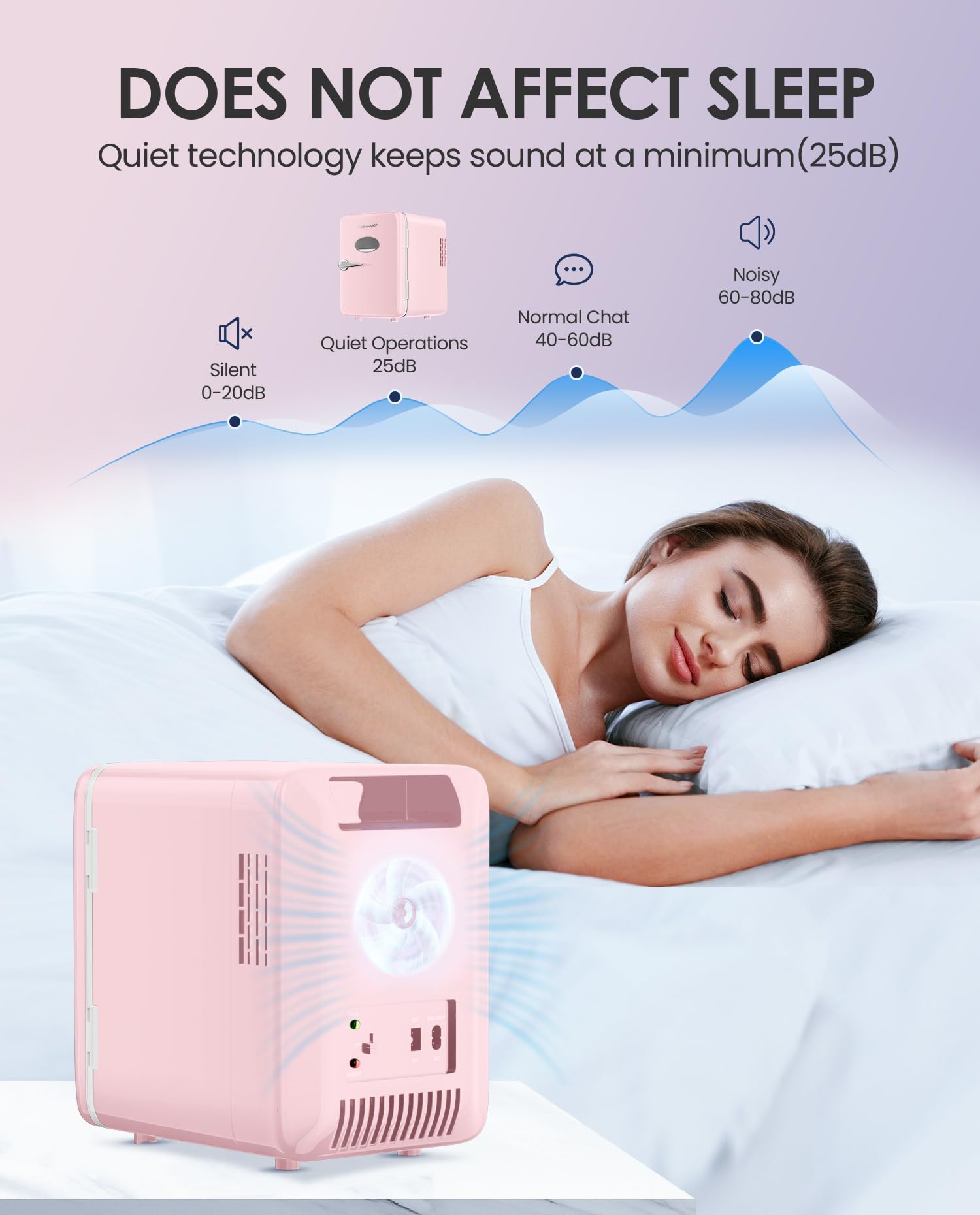 Skincare Fridge - Makeup Fridge for Refrigerating Skincare and Food, Mini Fridge Cooler and Warmer