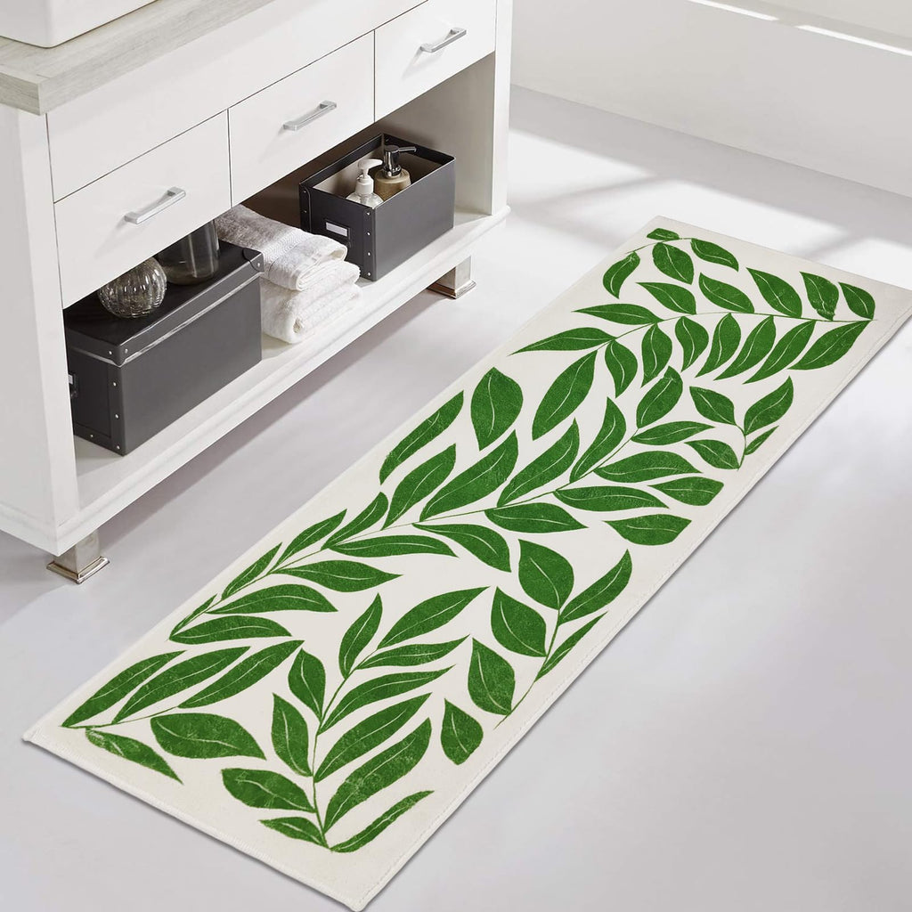 Long Bathroom Rug, Cute Coquette Absorbent Non Slip Bathroom Mat Soft Plush Washable, Decor for Bedroom Hallway Kitchen 16"×48"